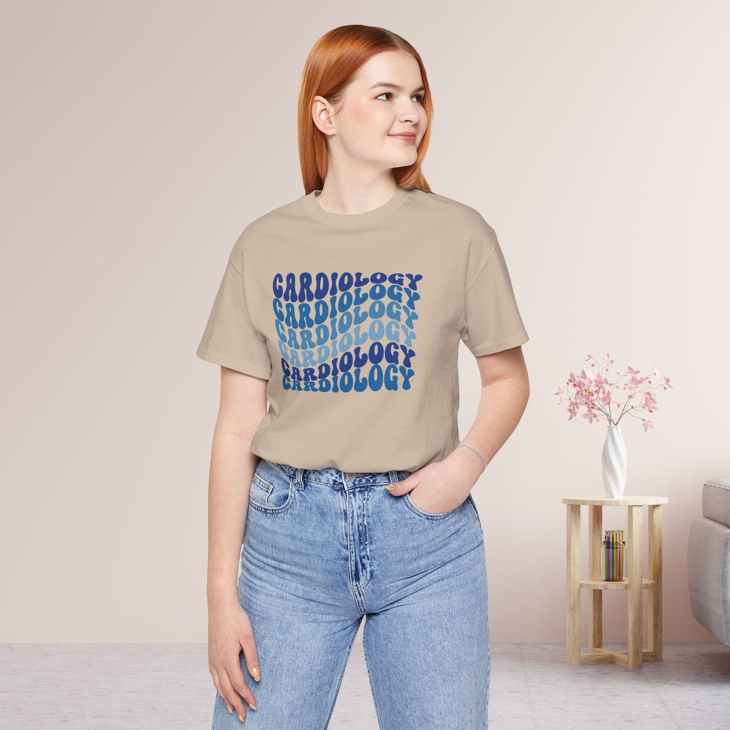 Groovy Blue Cardiology Shirt - Cardiac Nurse Soft Cotton Tee