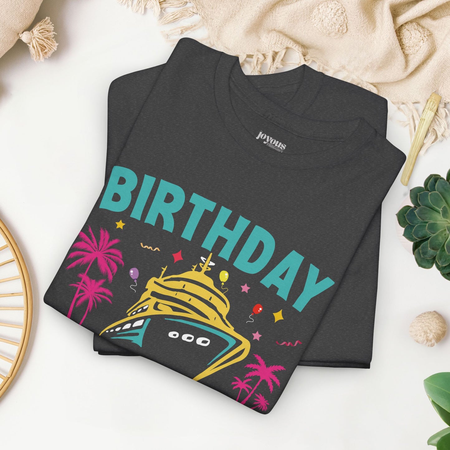 Birthday Cruise Squad Shirt - Family Cruise Vacation Heavy Cotton Tee