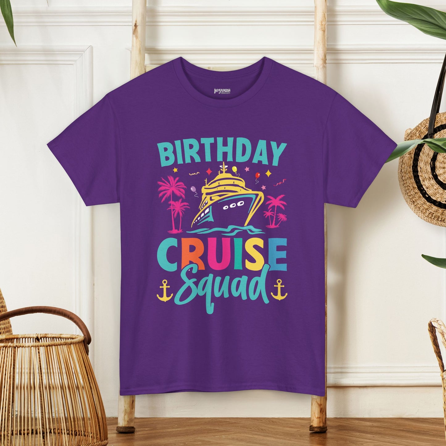 Birthday Cruise Squad Shirt - Family Cruise Vacation Heavy Cotton Tee