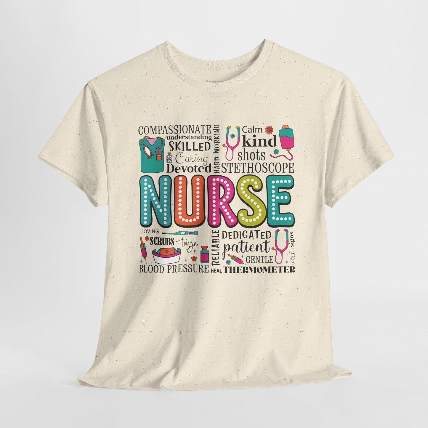 Trendy Nurse Heavy Cotton Tee for Dedicated Registered Nurse