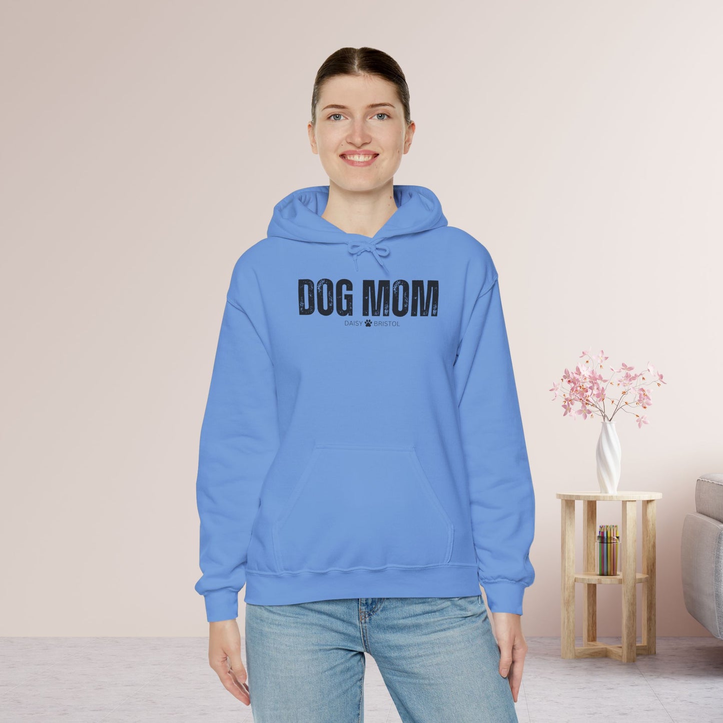 Custom Dog Mom Hoodie with Dogs Name - Personalized Gift for Dog Mom