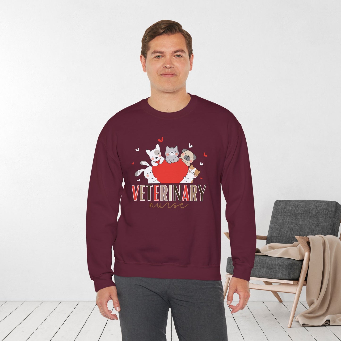 Cute Veterinary Nurse Crewneck Sweatshirt for VET Nurse