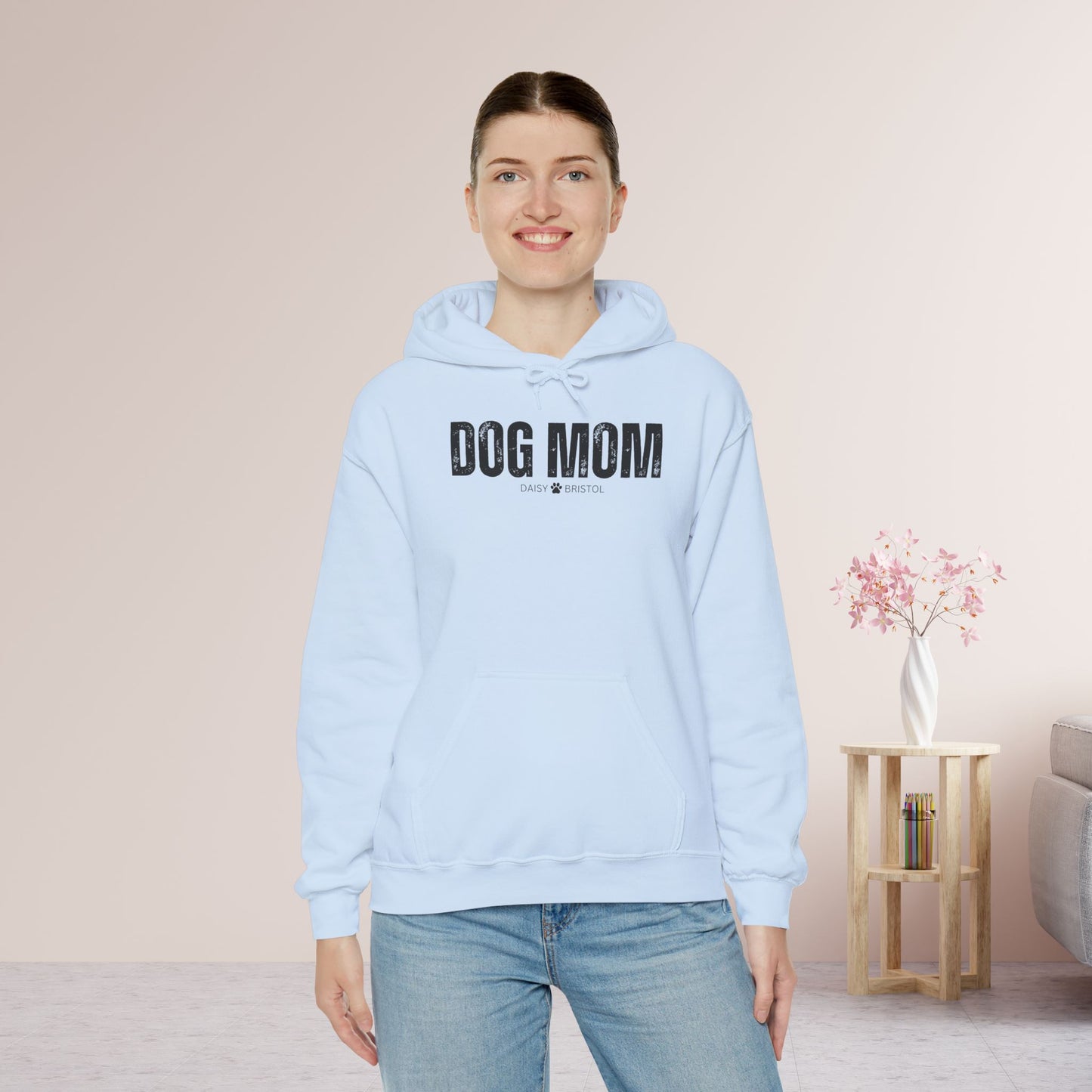 Custom Dog Mom Hoodie with Dogs Name - Personalized Gift for Dog Mom