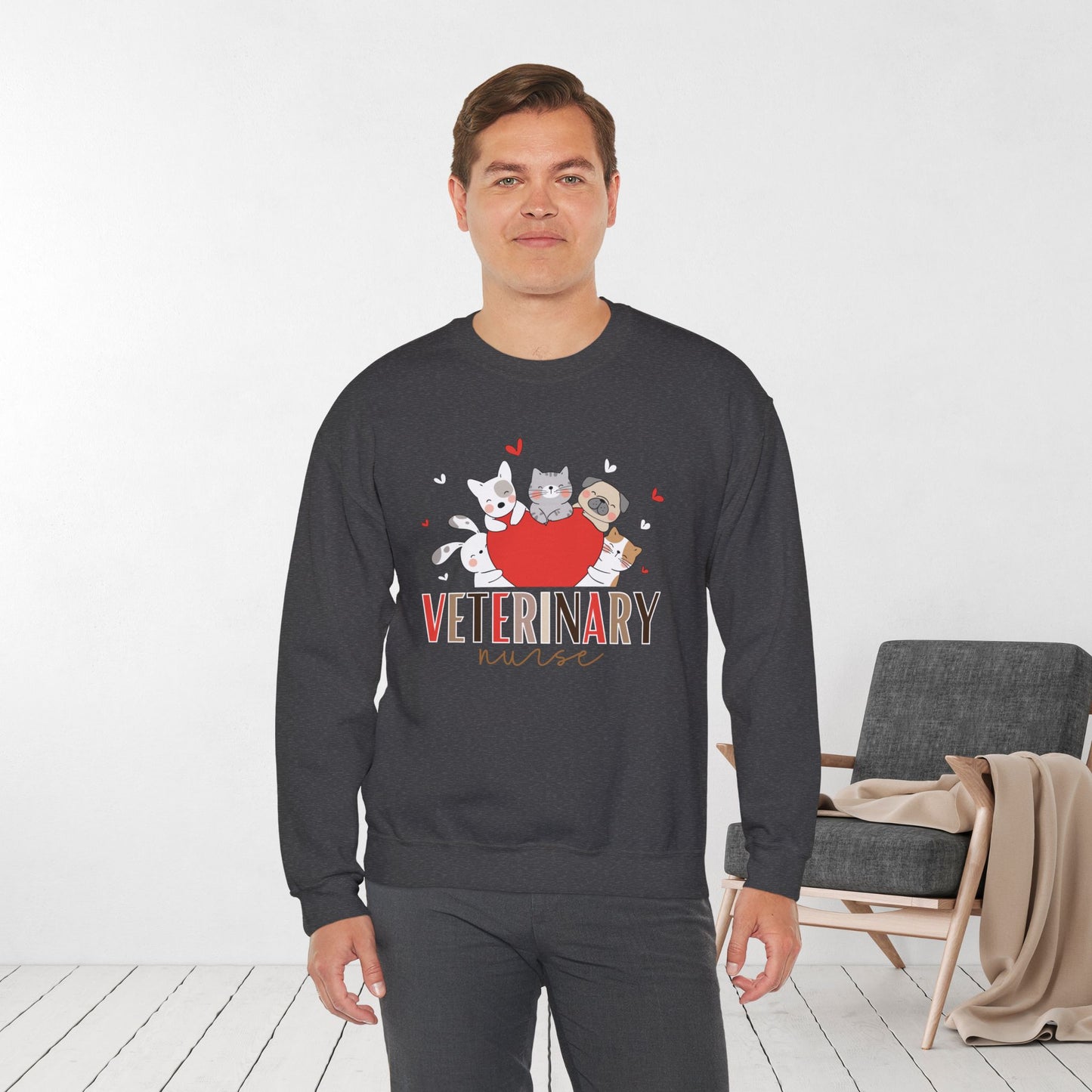 Cute Veterinary Nurse Crewneck Sweatshirt for VET Nurse