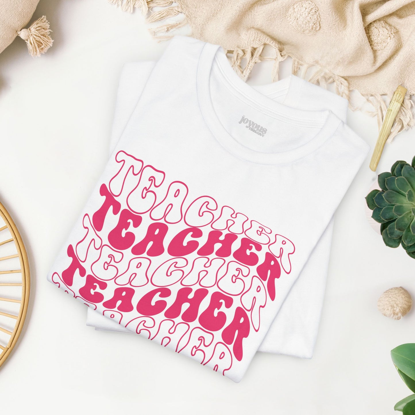 Groovy Trendy Teacher Soft Cotton Tee for School Teachers