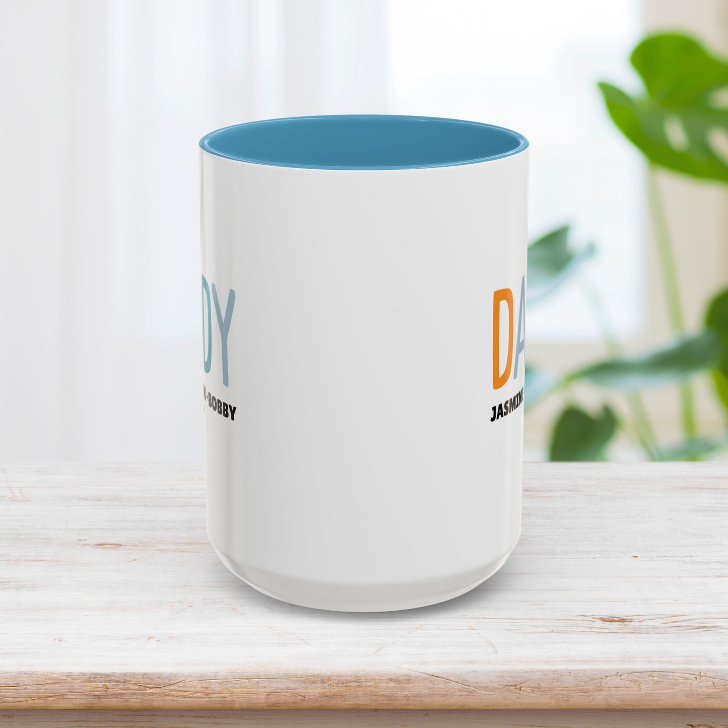Personalized Daddy Coffee Mug with Kids Names - Custom Dad Gifts for Father's Day