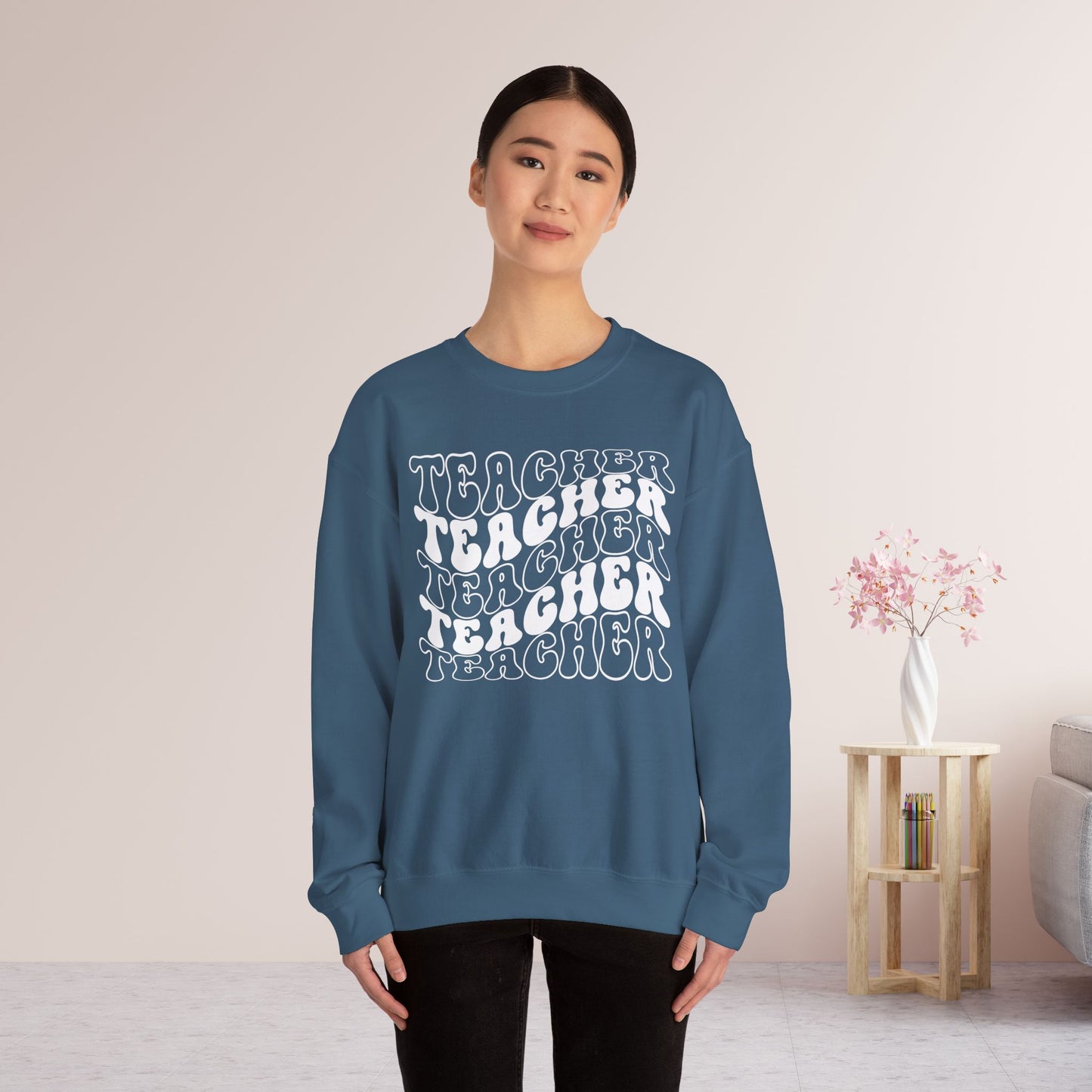 Groovy Unisex Teacher Sweatshirt for School Teachers