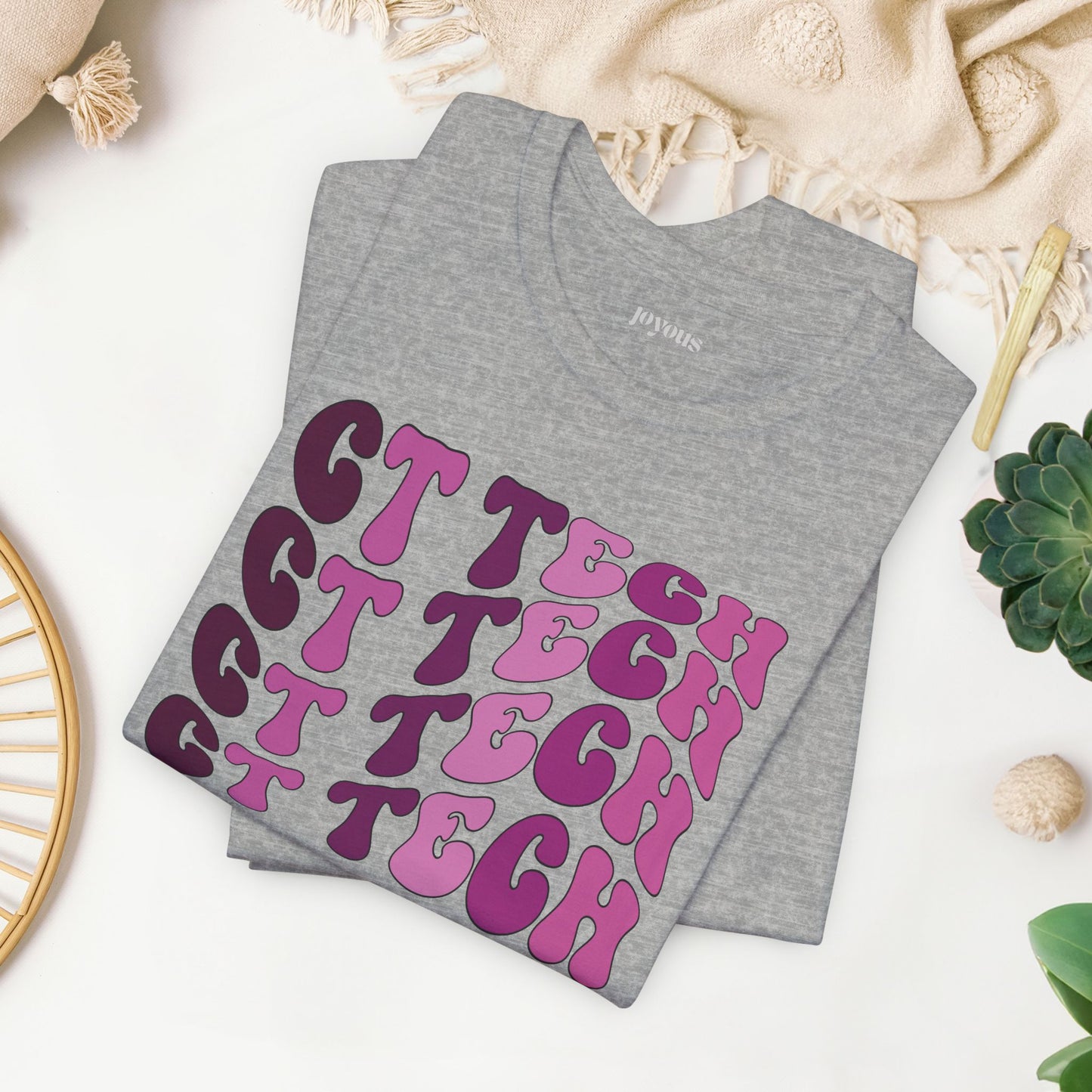 Groovy Purple CT Tech Shirt - CT Technologist Soft Cotton Tee