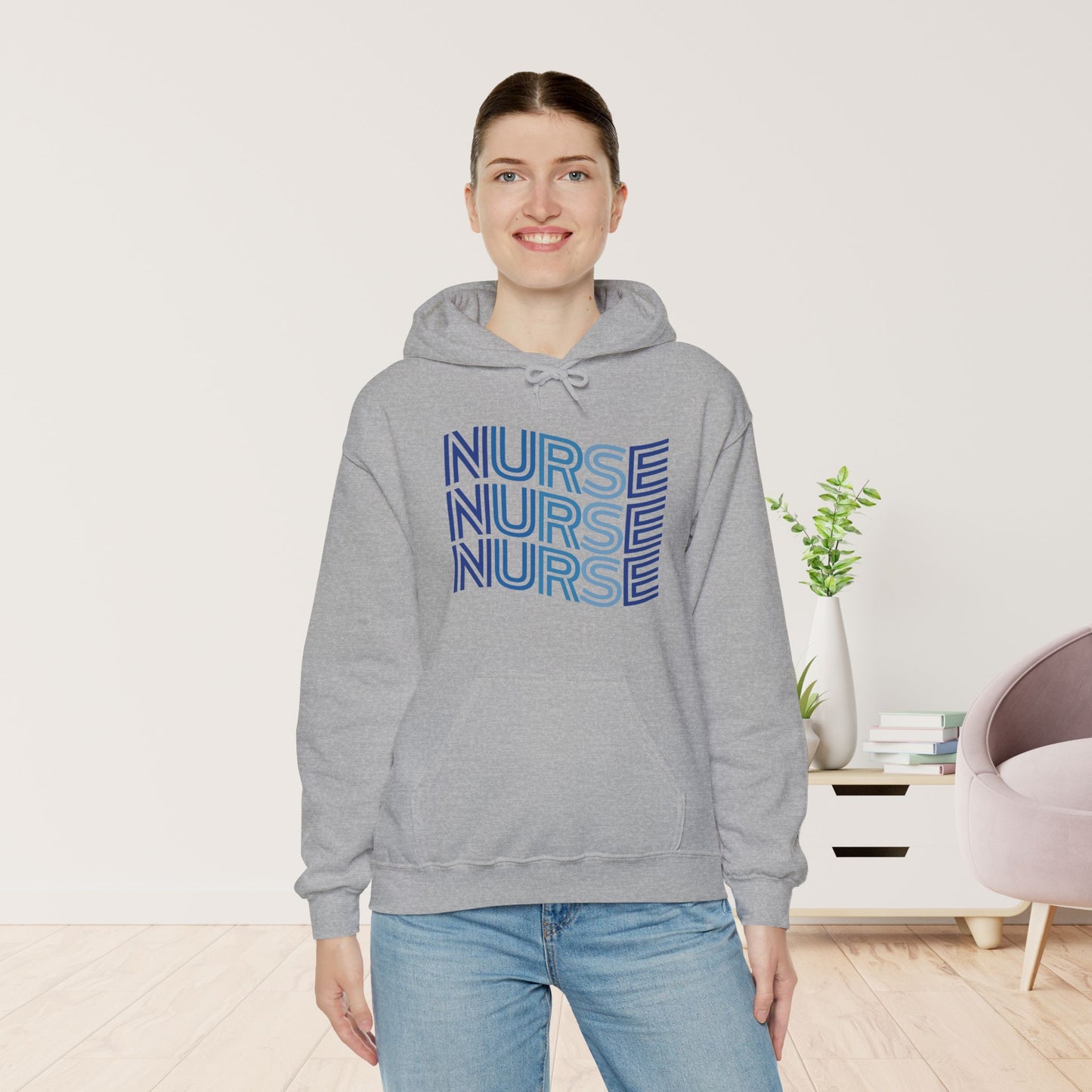 Wavy Nurse Hoodie - Registered Nurse Hoodie