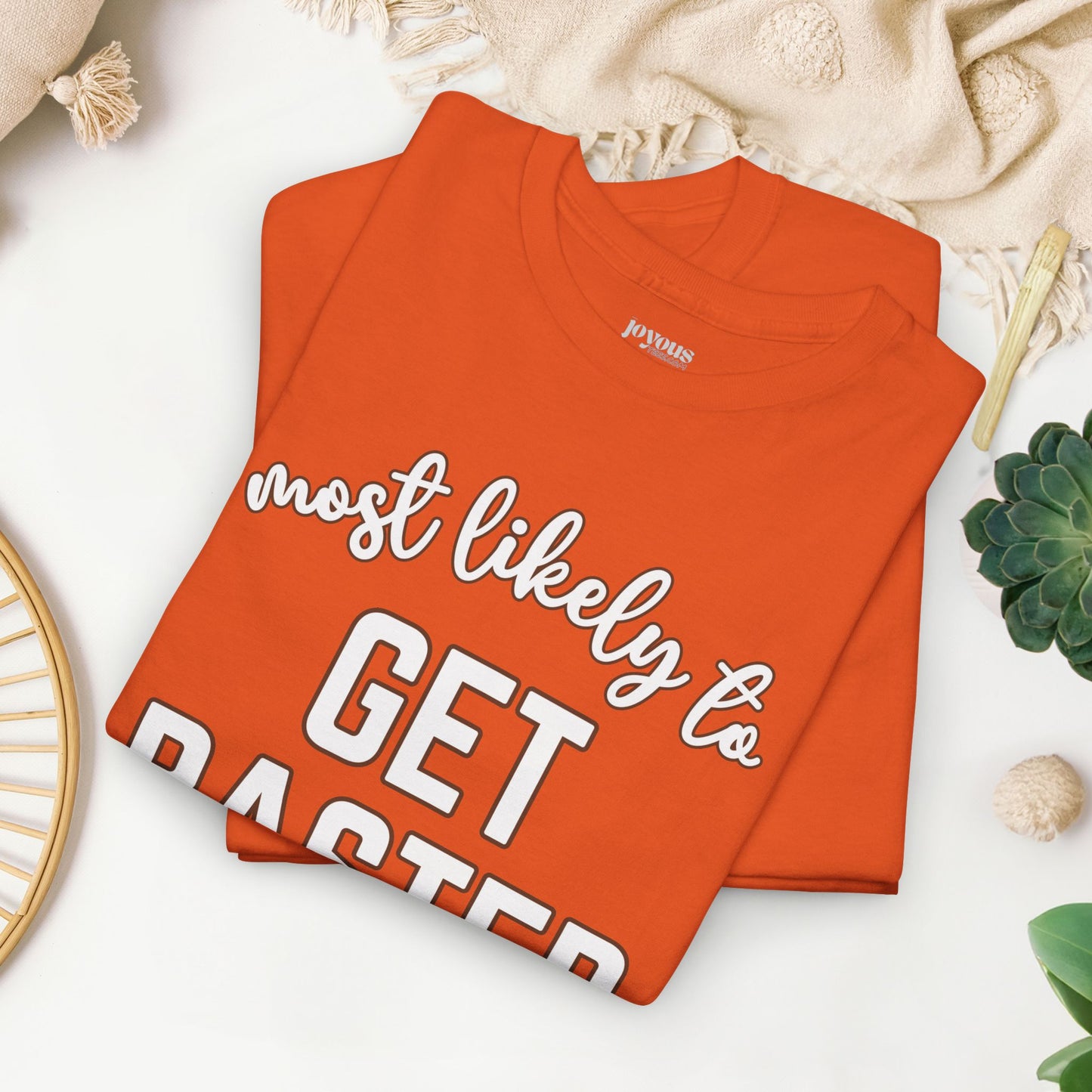 Funny Thanksgiving Shirt - Most Likely to Get Basted Heavy Cotton Tee