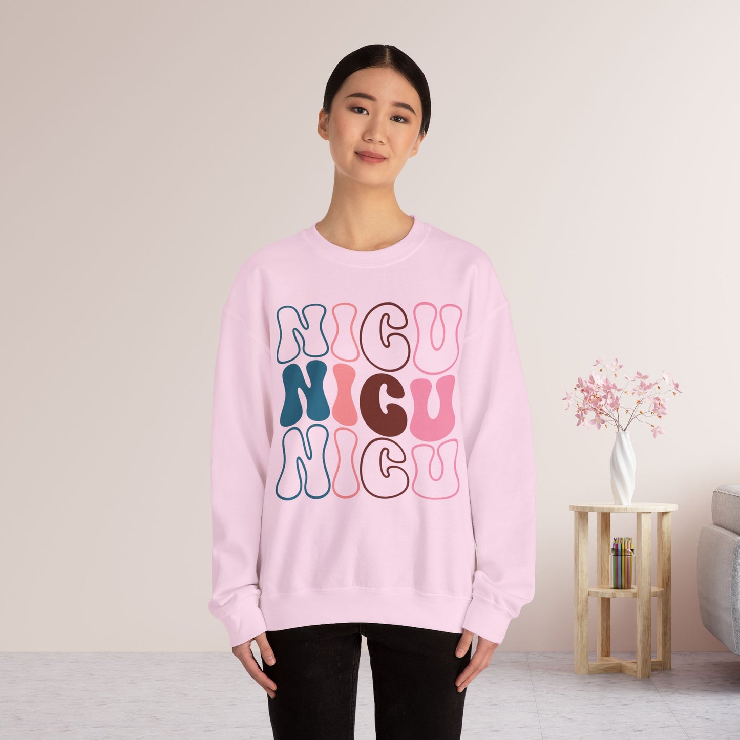 Groovy NICU Sweatshirt - Neonatal ICU Nurse Sweater