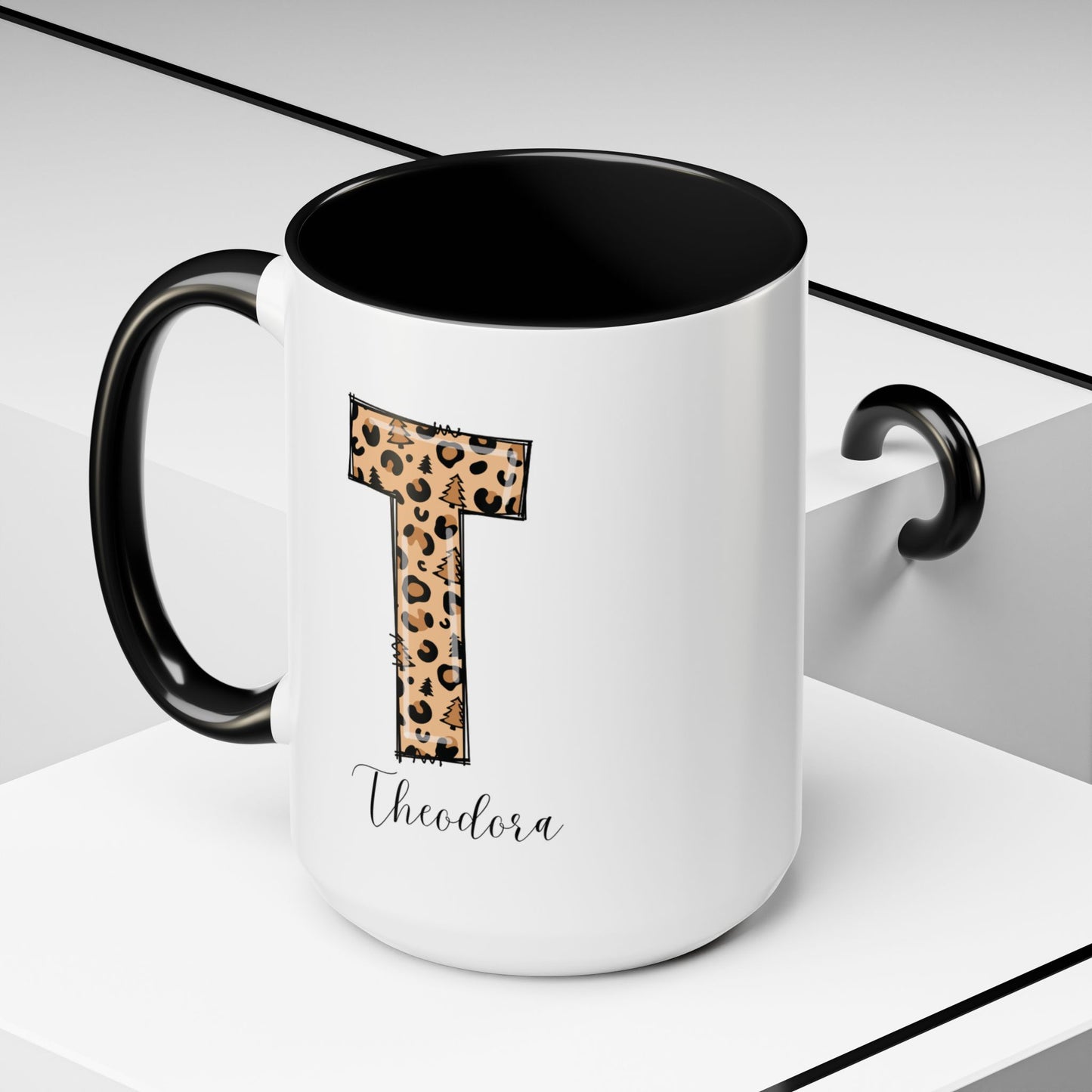 Custom Christmas Initial Letter Mug with Name - Personalized Christmas Gifts A-Z
