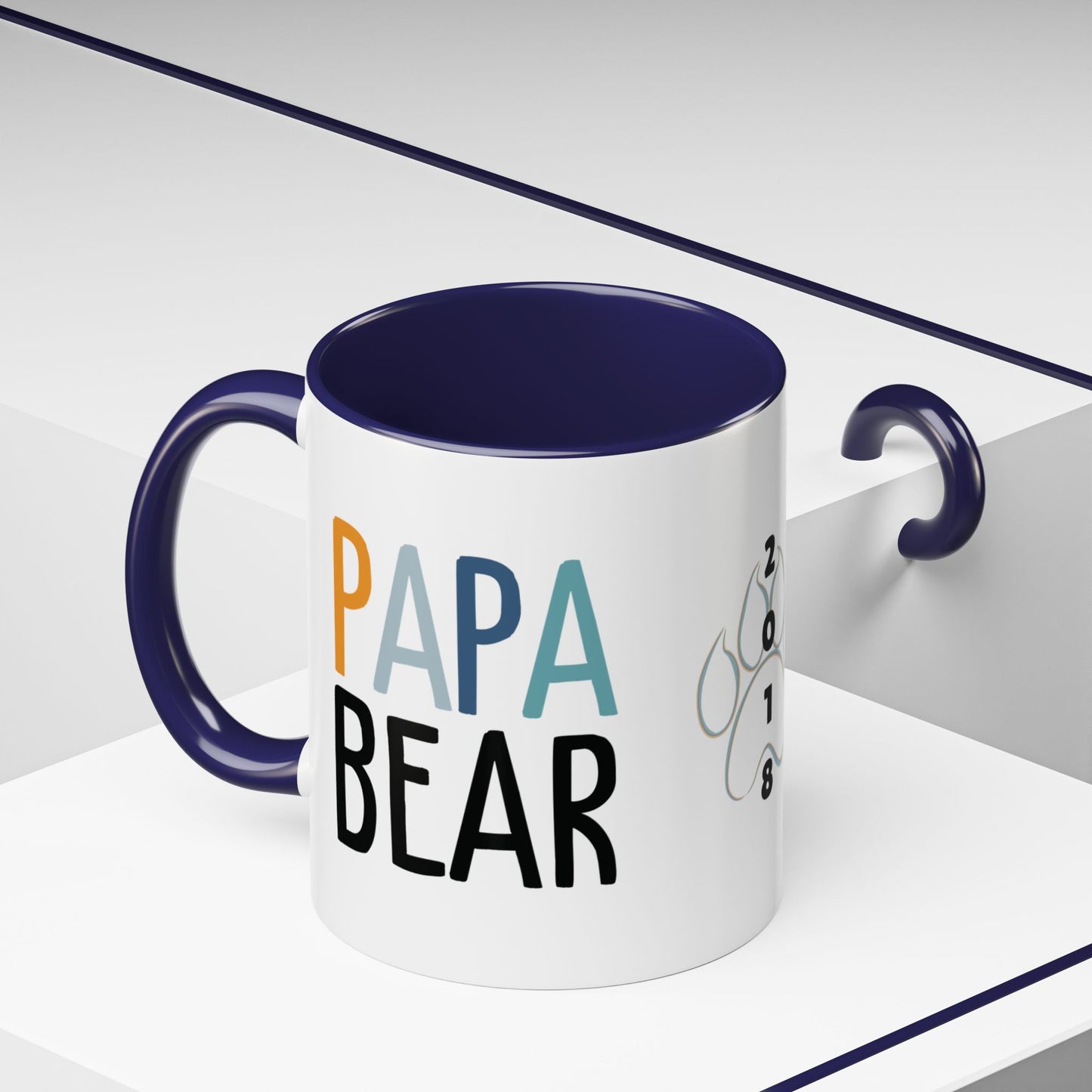 Personalized Papa Bear Coffee Mug with Kids Names - Custom Dad Gifts for Father's Day
