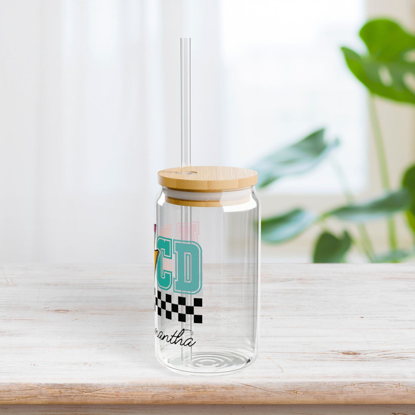 Personalized Teacher Sipper Glass - Custom Teacher Gifts A-Z