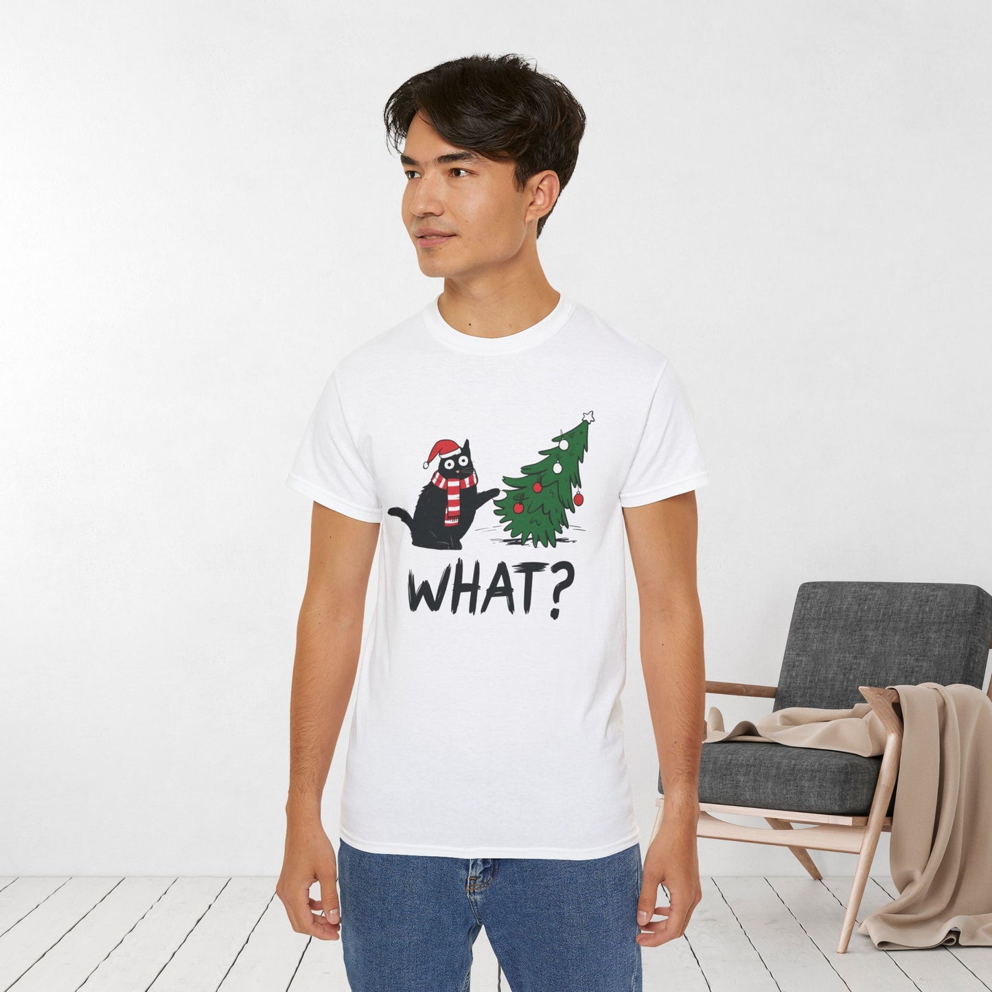 Funny Christmas Cat Ultra Cotton Tee