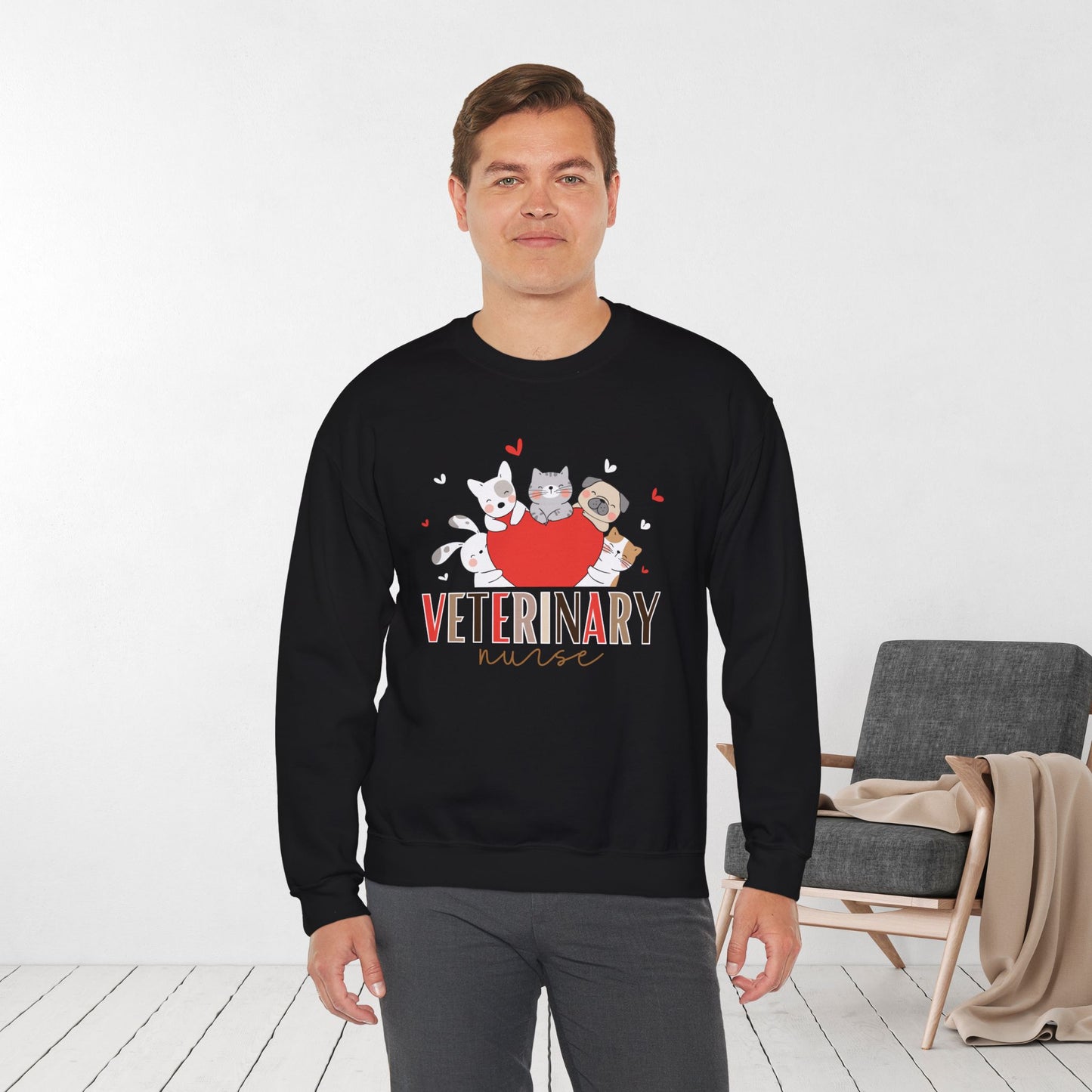 Cute Veterinary Nurse Crewneck Sweatshirt for VET Nurse