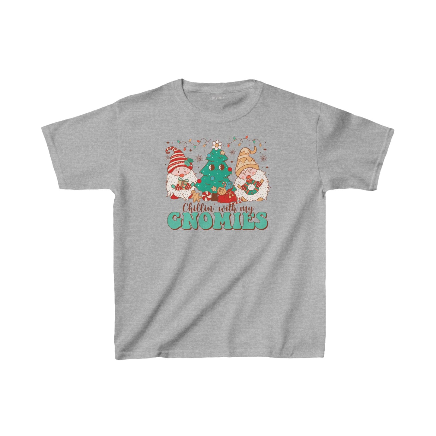Chillin' with My Gnomies Youth Christmas Shirt - Retro Christmas Tee