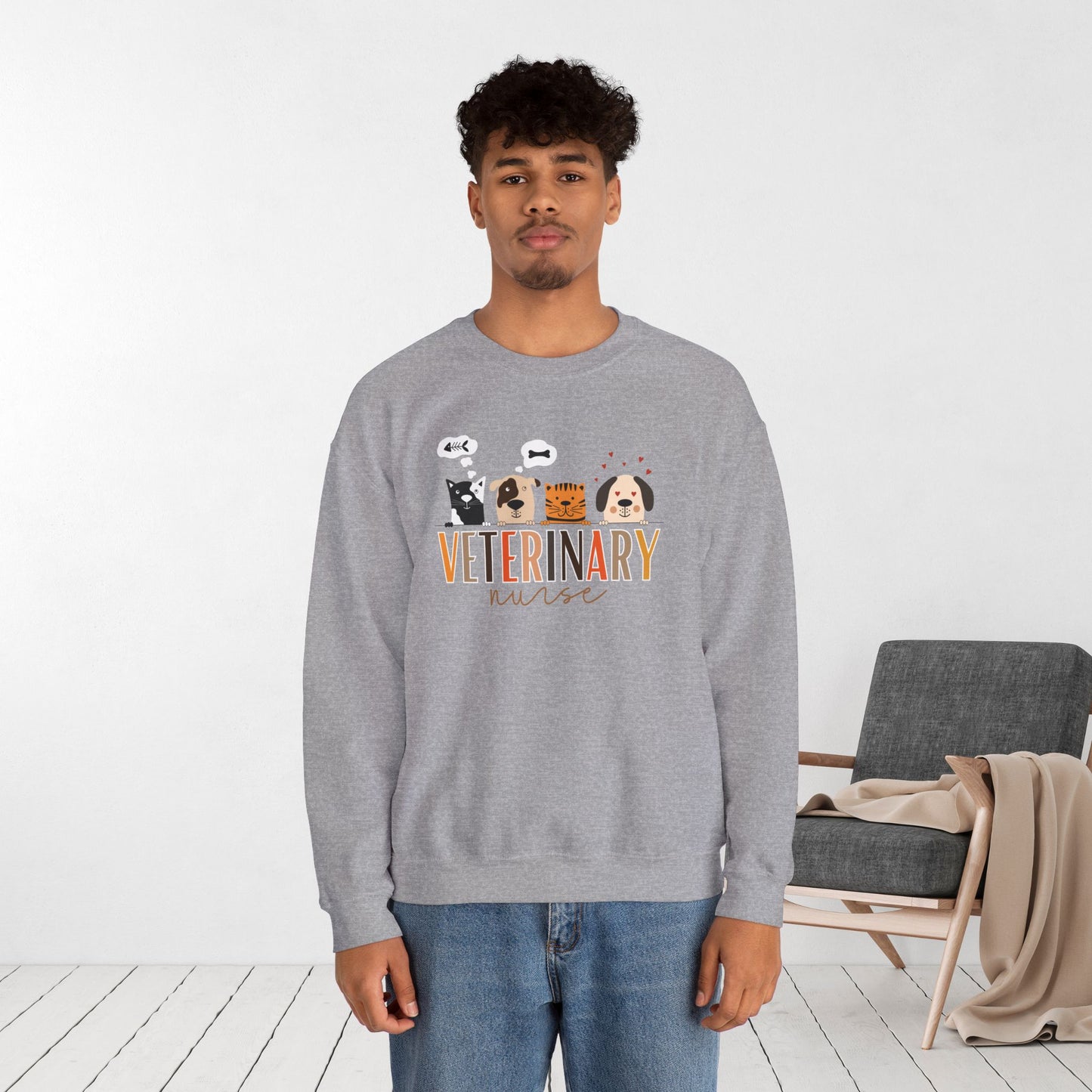 Veterinary Nurse Crewneck Sweatshirt for VET Nurse