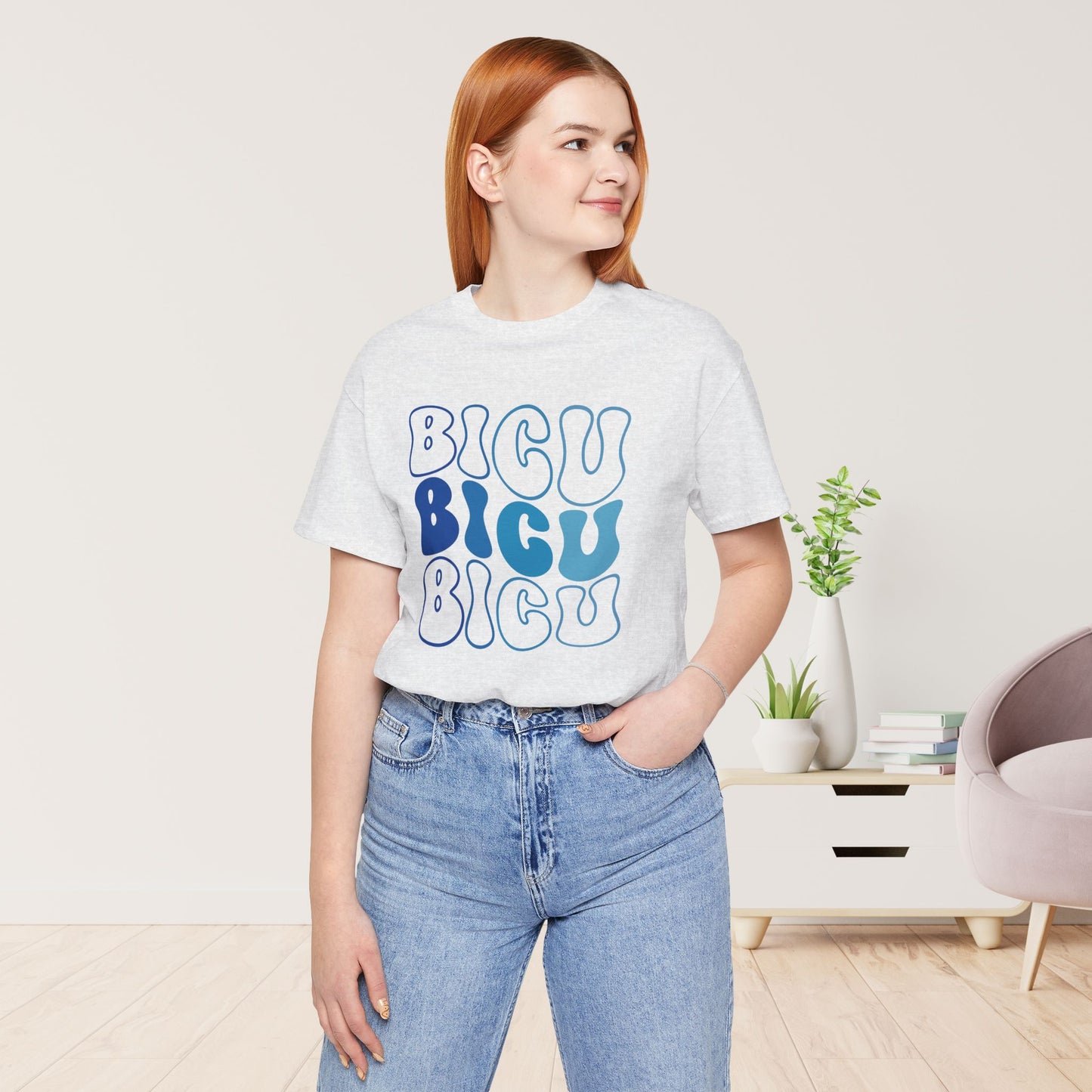 Groovy Blue BICU Shirt - Burn ICU Nurse Soft Cotton Tee