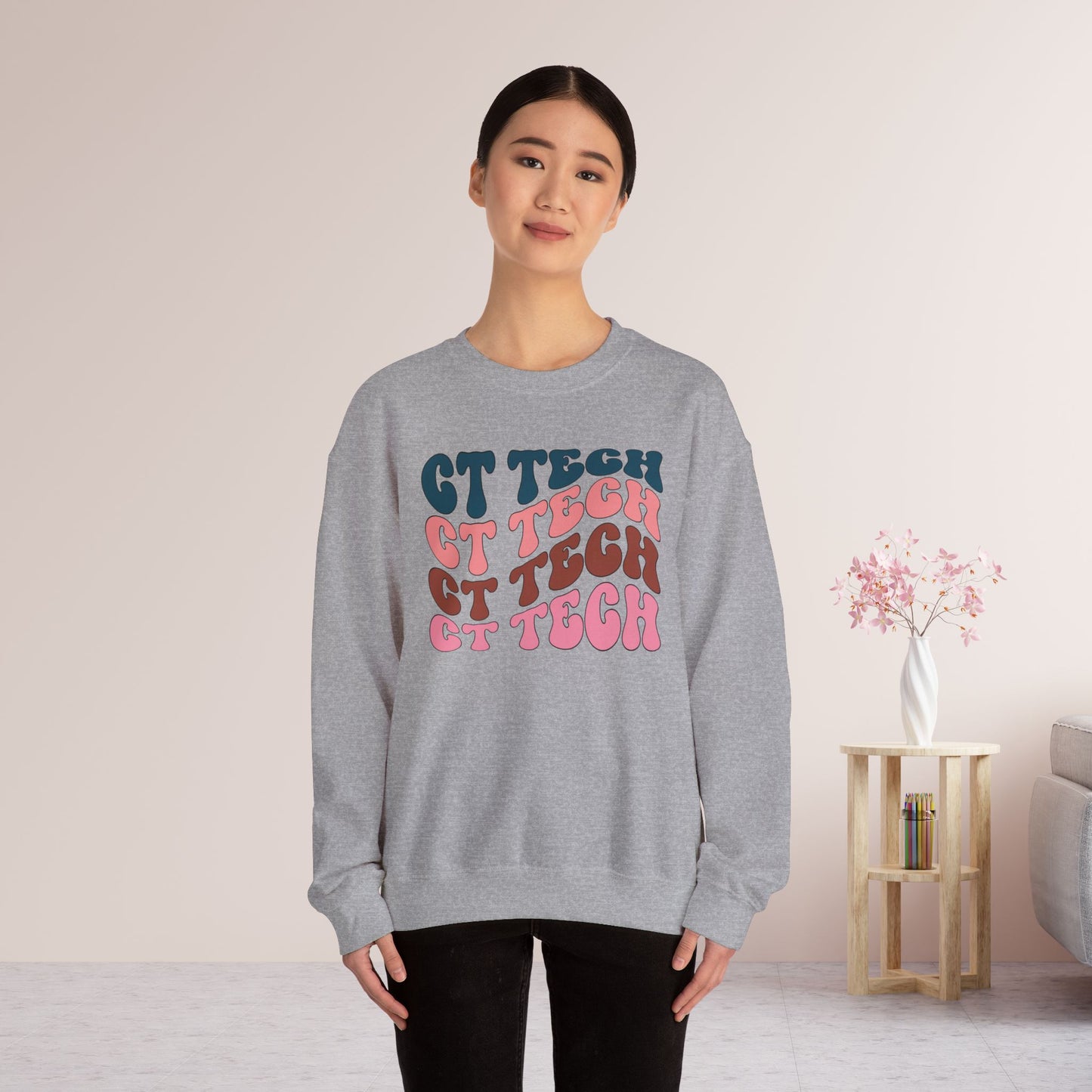 Groovy Colorful CT Tech Sweatshirt - CT Technologist Sweater