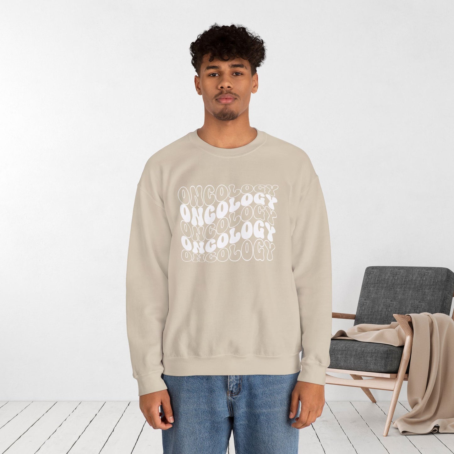 White Groovy Colorful Oncology Sweatshirt