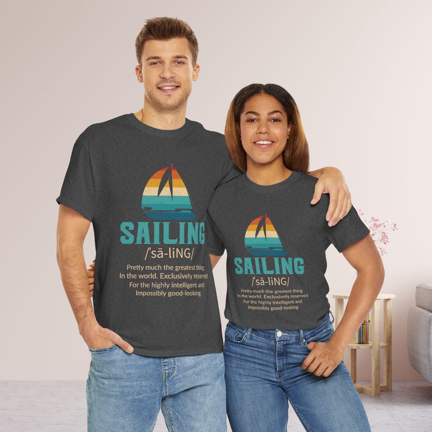 Funny Sailing T-Shirt - Unisex Nautical Heavy Cotton Tee