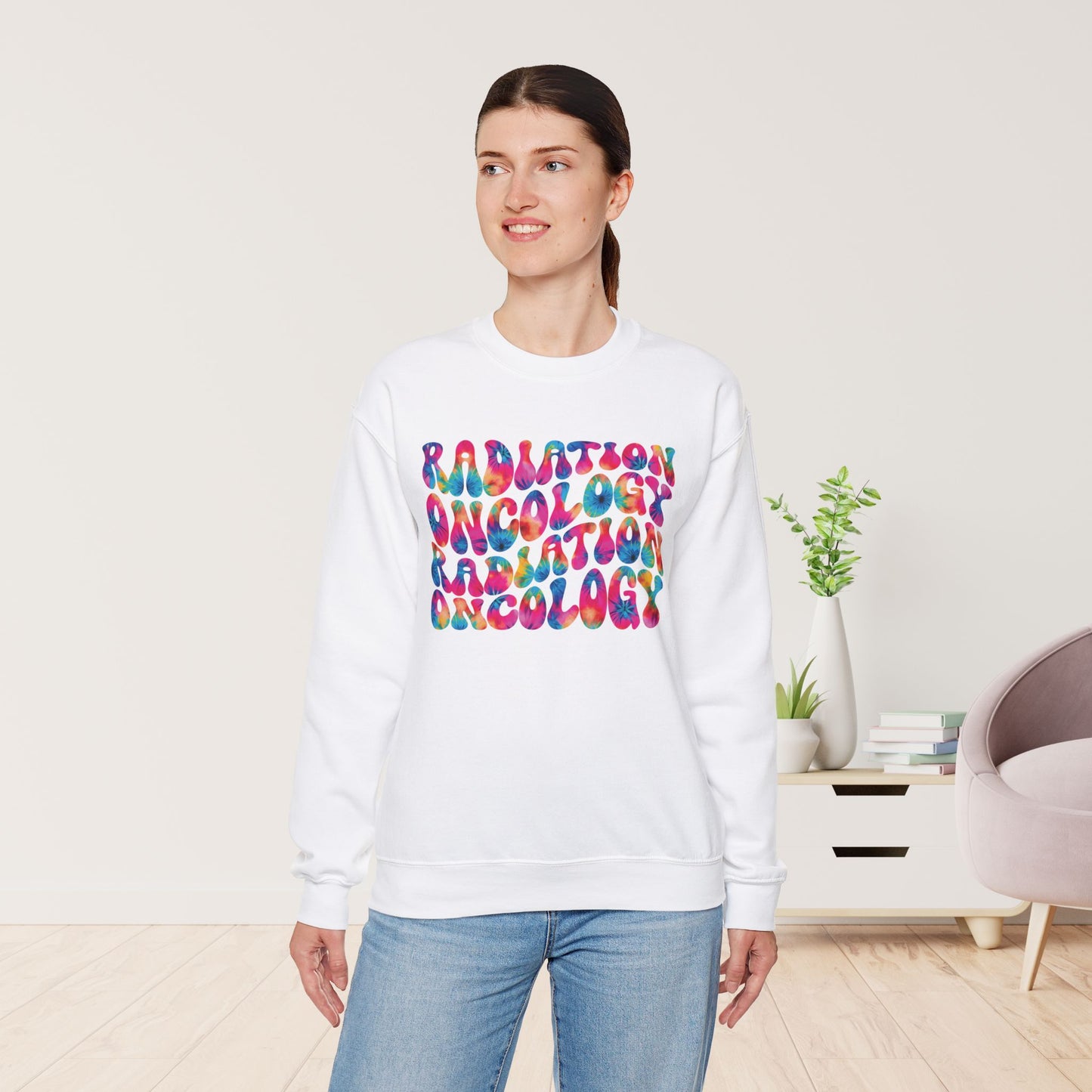 Tie Dye Groovy Radiation Oncology Sweatshirt