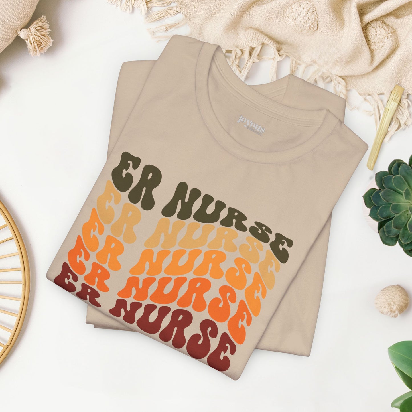 Groovy Fall ER Nurse Shirt - Emergency Nurse Soft Cotton Tee