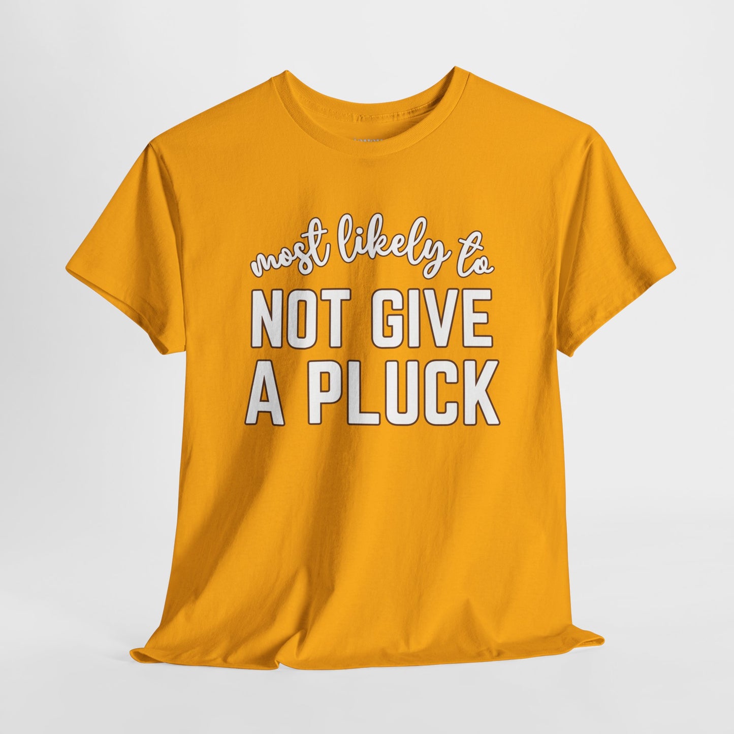 Funny Thanksgiving Shirt - Most Likely To Not Give a Pluck Heavy Cotton Tee