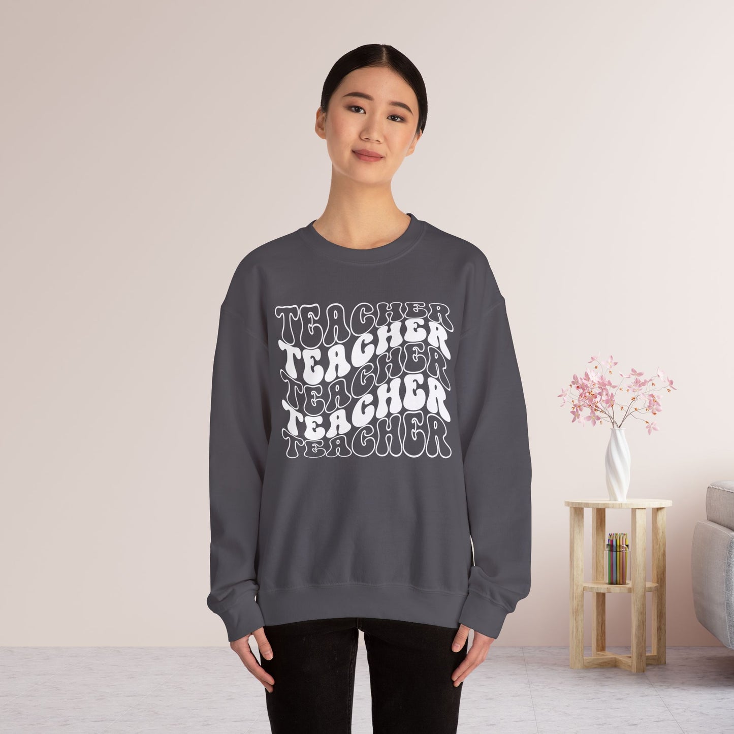 Groovy Unisex Teacher Sweatshirt for School Teachers