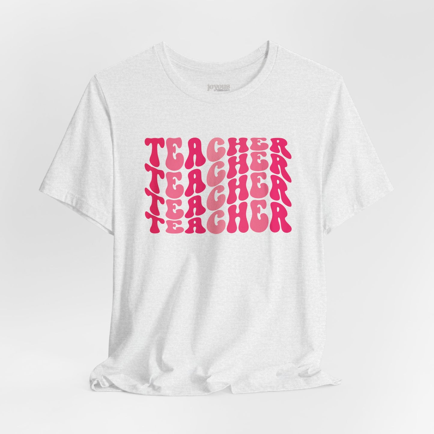 Groovy Pink Teacher Soft Cotton Tee for School Teachers