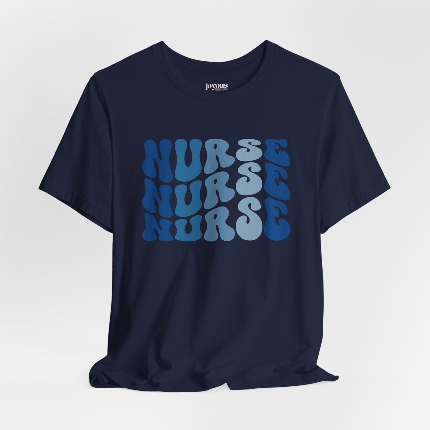 Groovy Blue Nurse Shirt - Registered Nurse Soft Cotton Tee