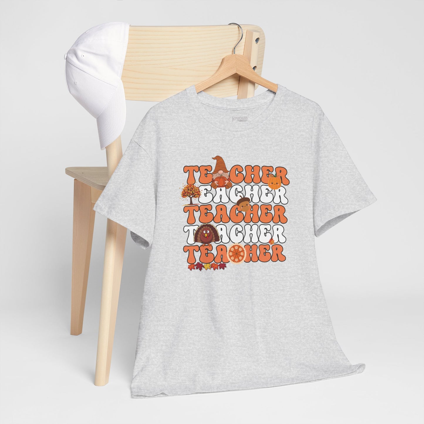 Groovy Thanksgiving Teacher Heavy Cotton Tee