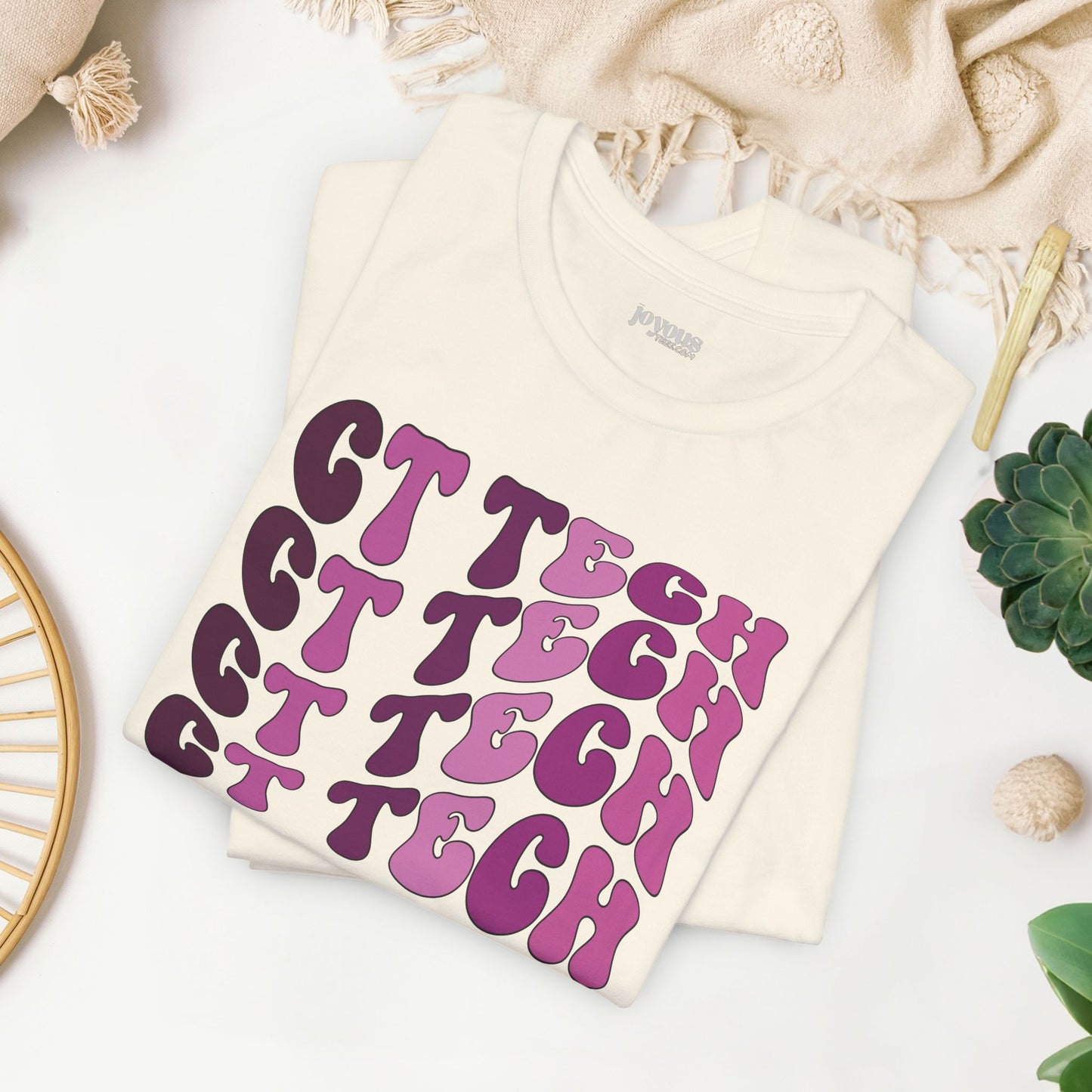 Groovy Purple CT Tech Shirt - CT Technologist Soft Cotton Tee