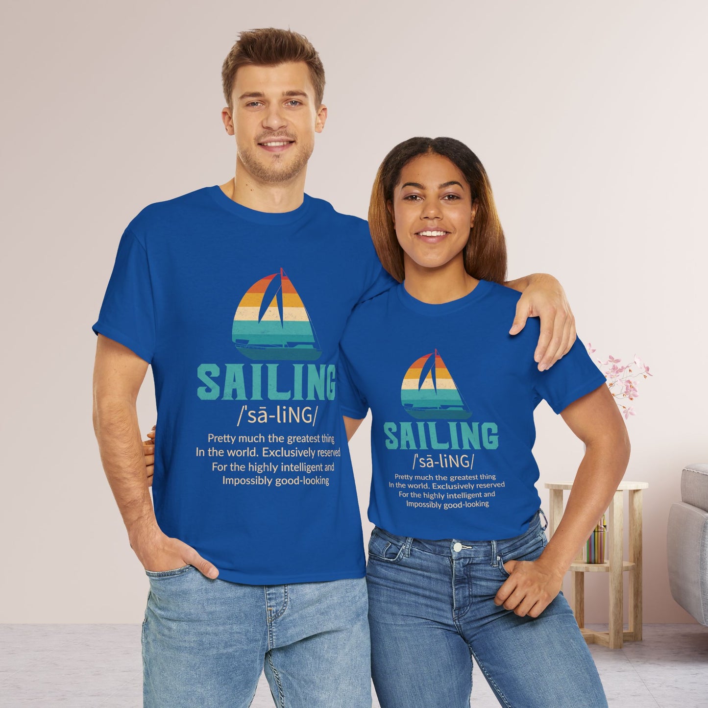 Funny Sailing T-Shirt - Unisex Nautical Heavy Cotton Tee