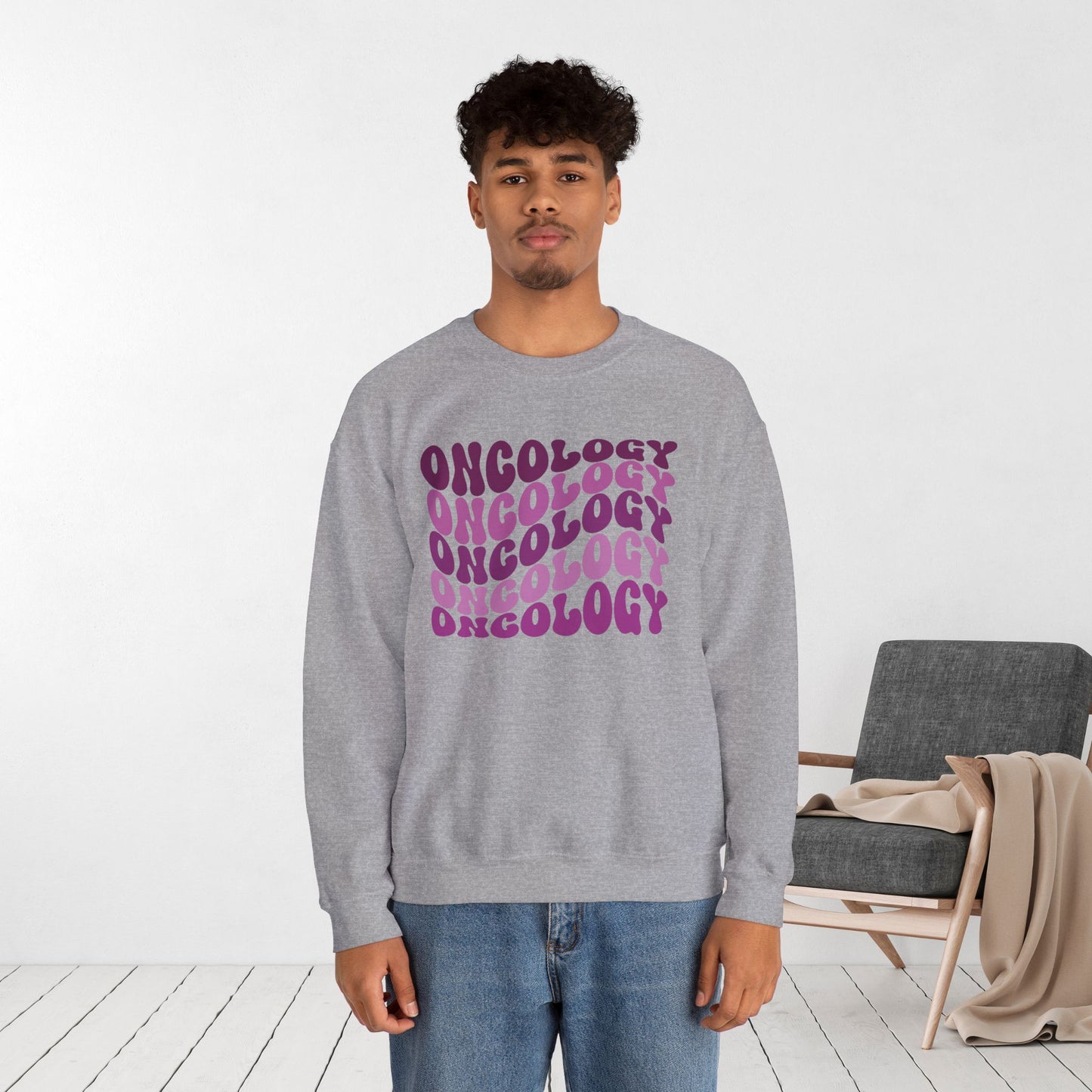 Purple Groovy Colorful Oncology Sweatshirt