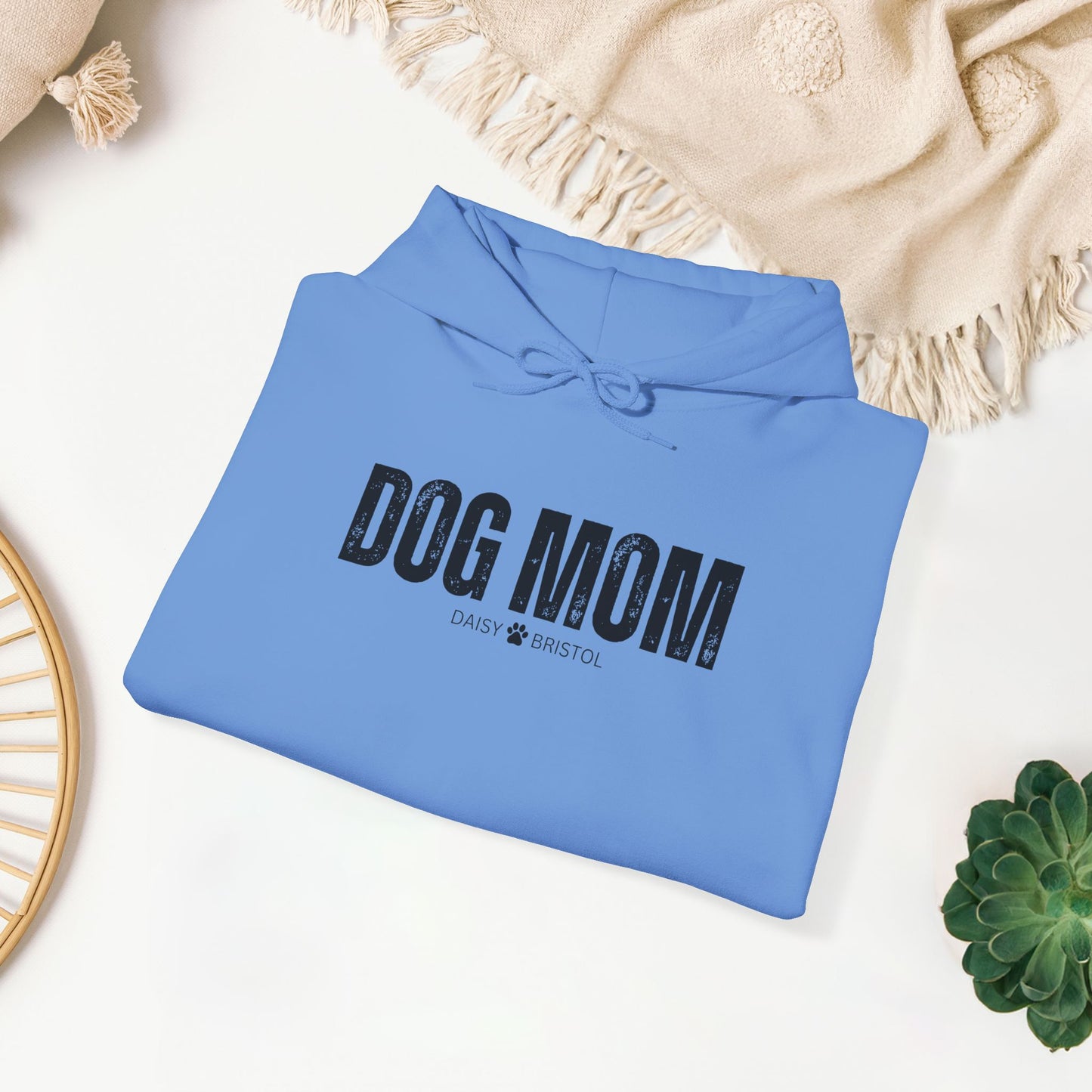 Custom Dog Mom Hoodie with Dogs Name - Personalized Gift for Dog Mom