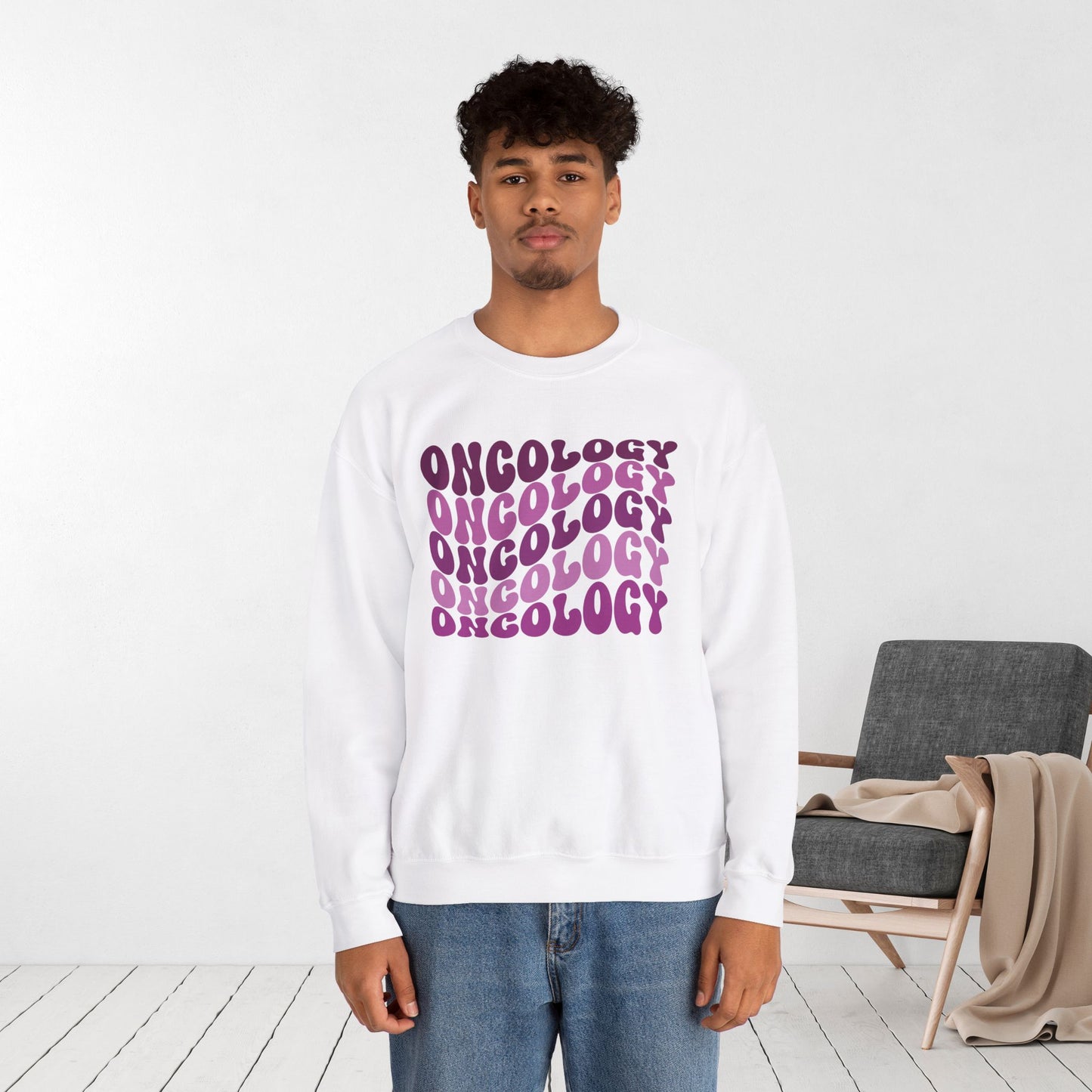 Purple Groovy Colorful Oncology Sweatshirt