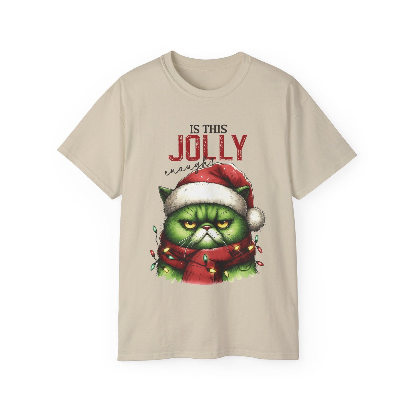 Is This Jolly Enough Christmas Cat Ultra Cotton Tee