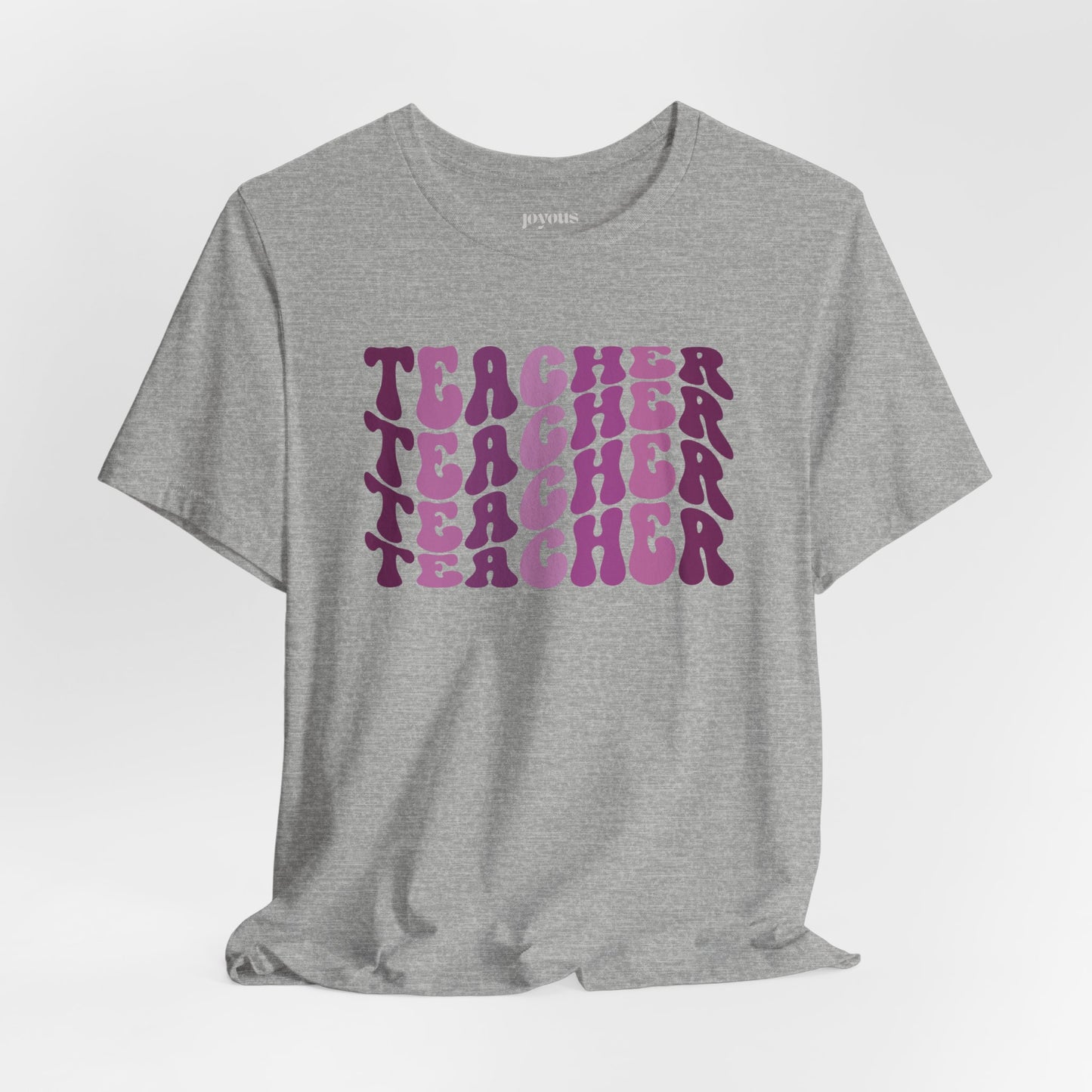 Groovy Purple Teacher Soft Cotton Tee for School Teachers