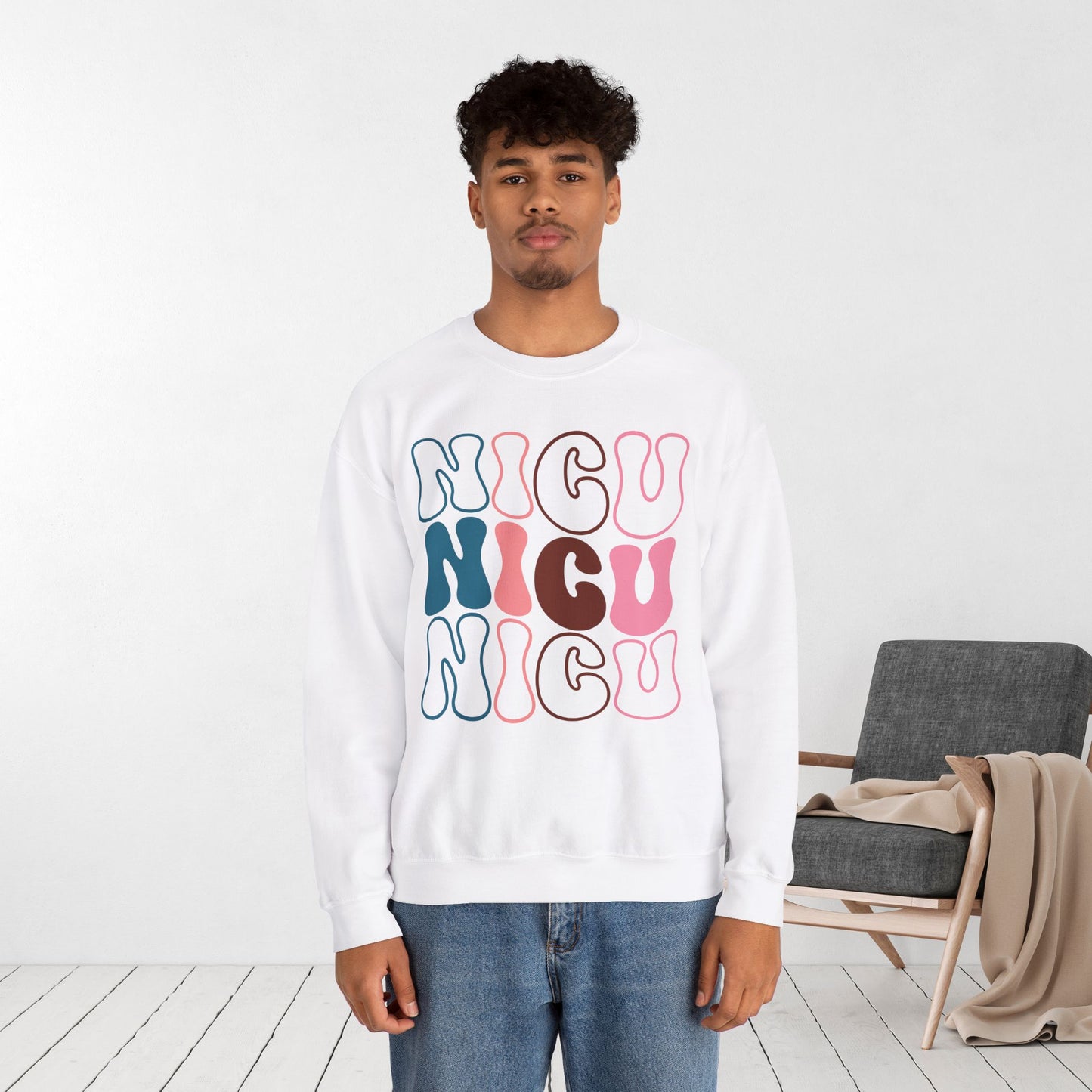 Groovy NICU Sweatshirt - Neonatal ICU Nurse Sweater