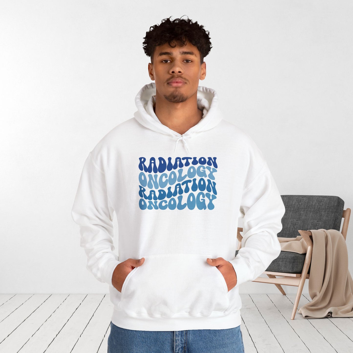 Blue Groovy Radiation Oncology Hoodie