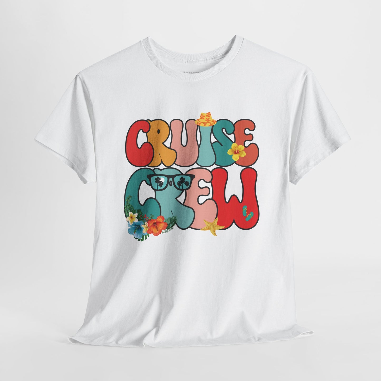 Groovy Cruise Crew Shirt - Family Cruise Vacation Heavy Cotton Tee