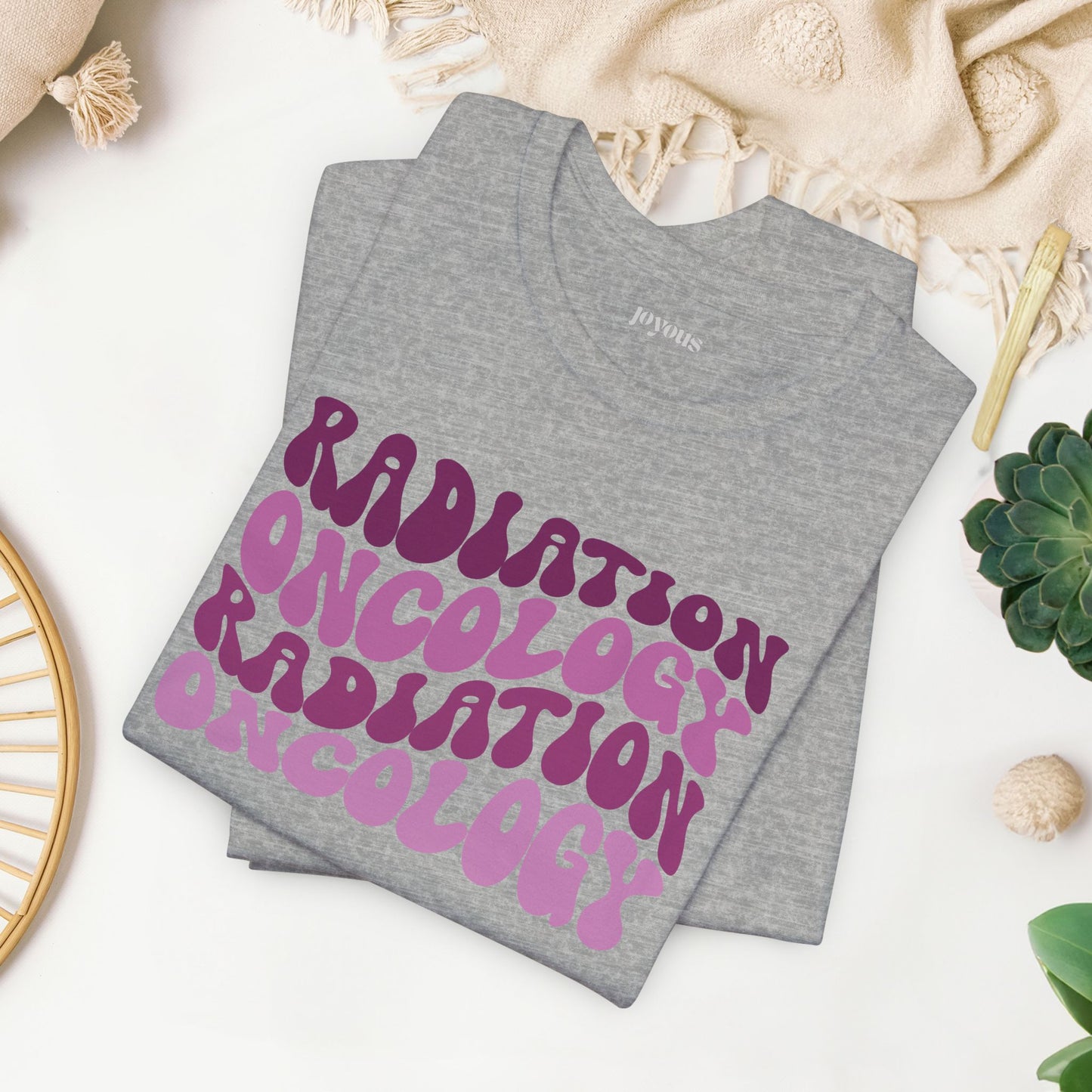 Purple Groovy Radiation Oncology Soft Cotton Tee