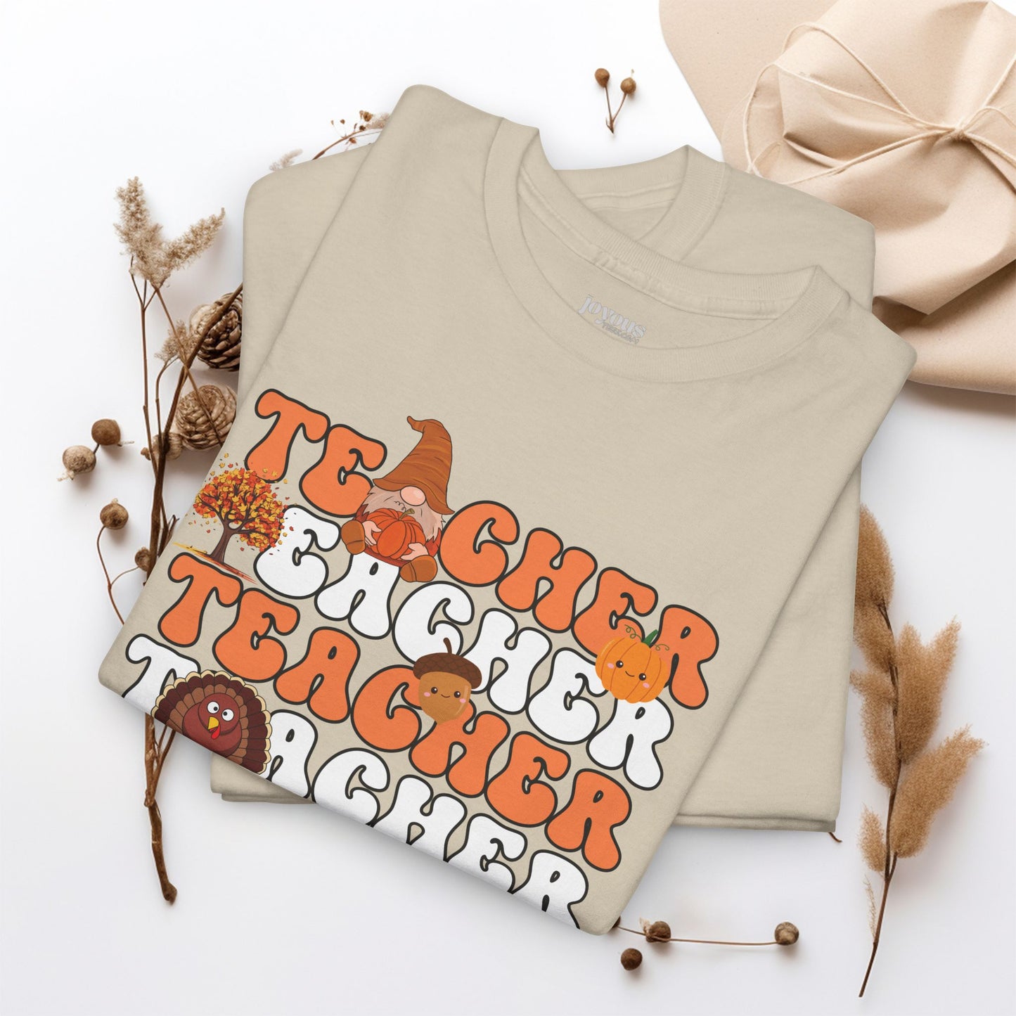 Groovy Thanksgiving Teacher Heavy Cotton Tee