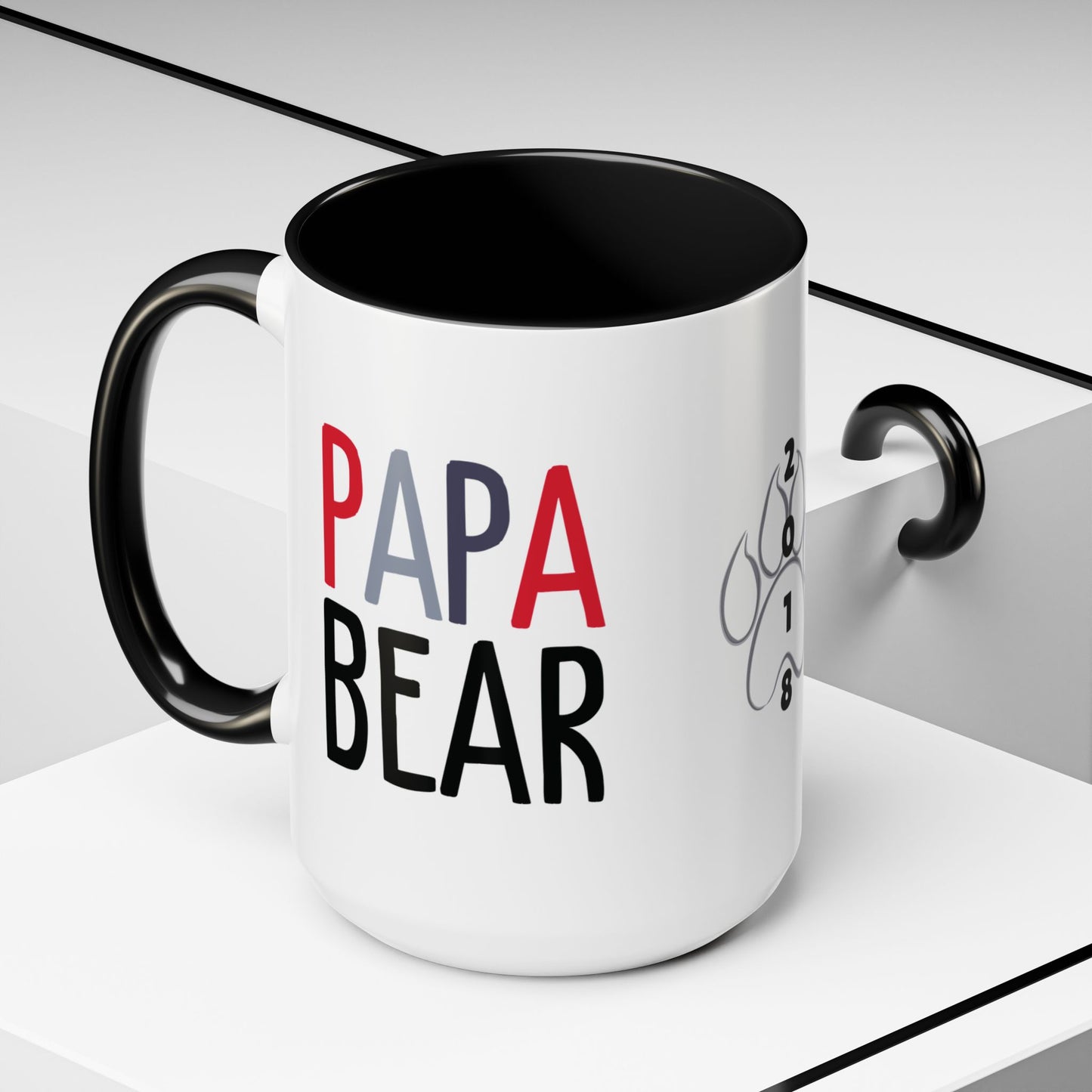 Personalized Papa Bear Coffee Mug with Kids Names - Custom Dad Gifts for Father's Day