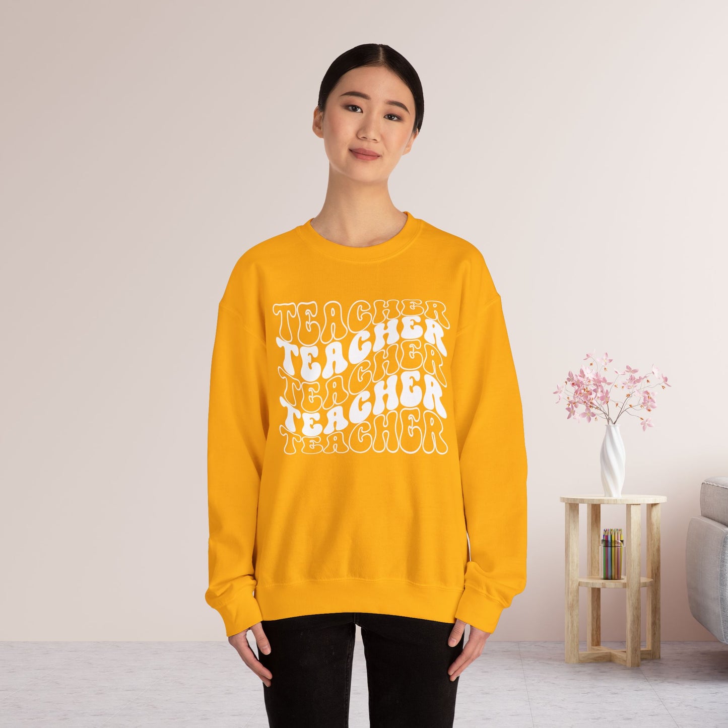 Groovy Unisex Teacher Sweatshirt for School Teachers