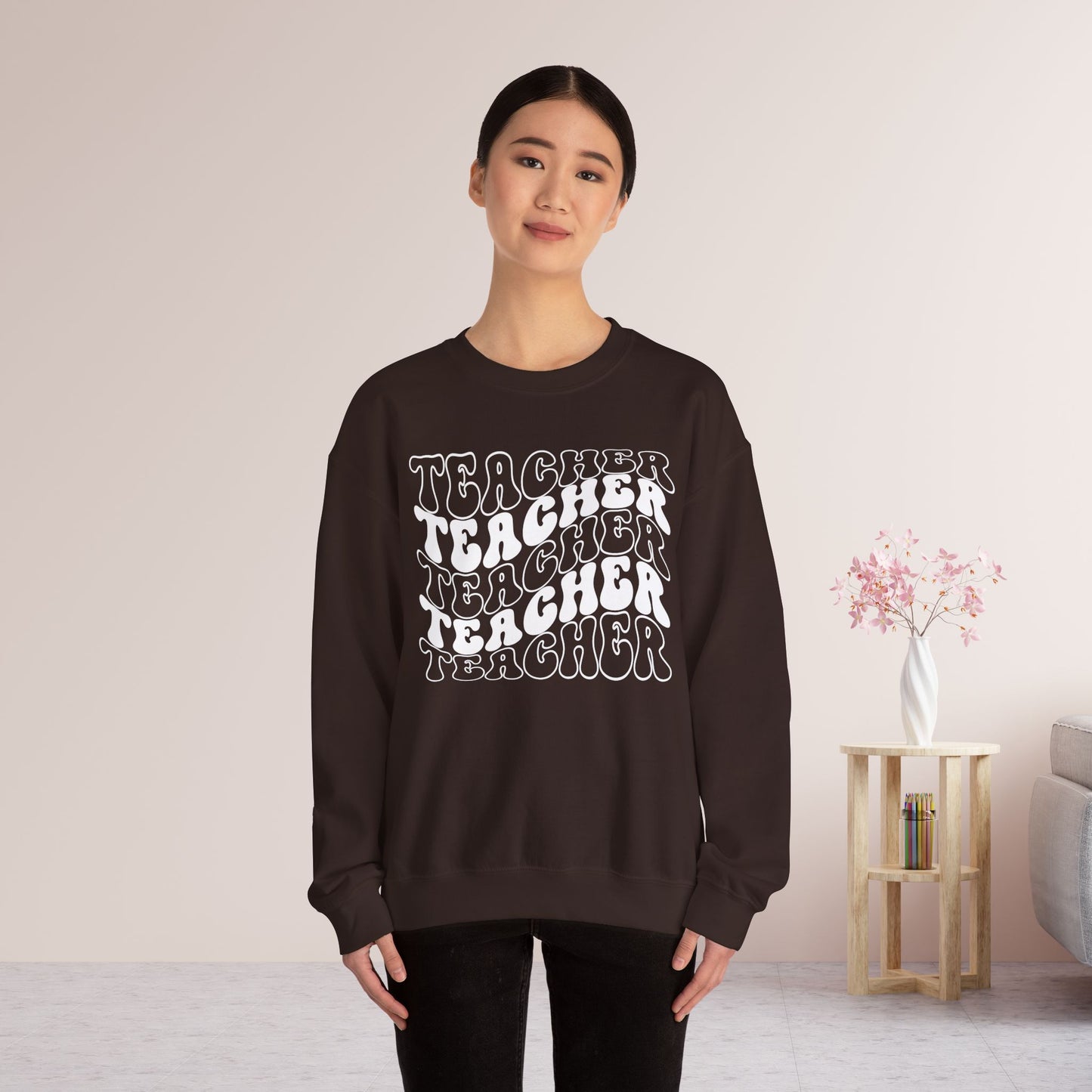Groovy Unisex Teacher Sweatshirt for School Teachers