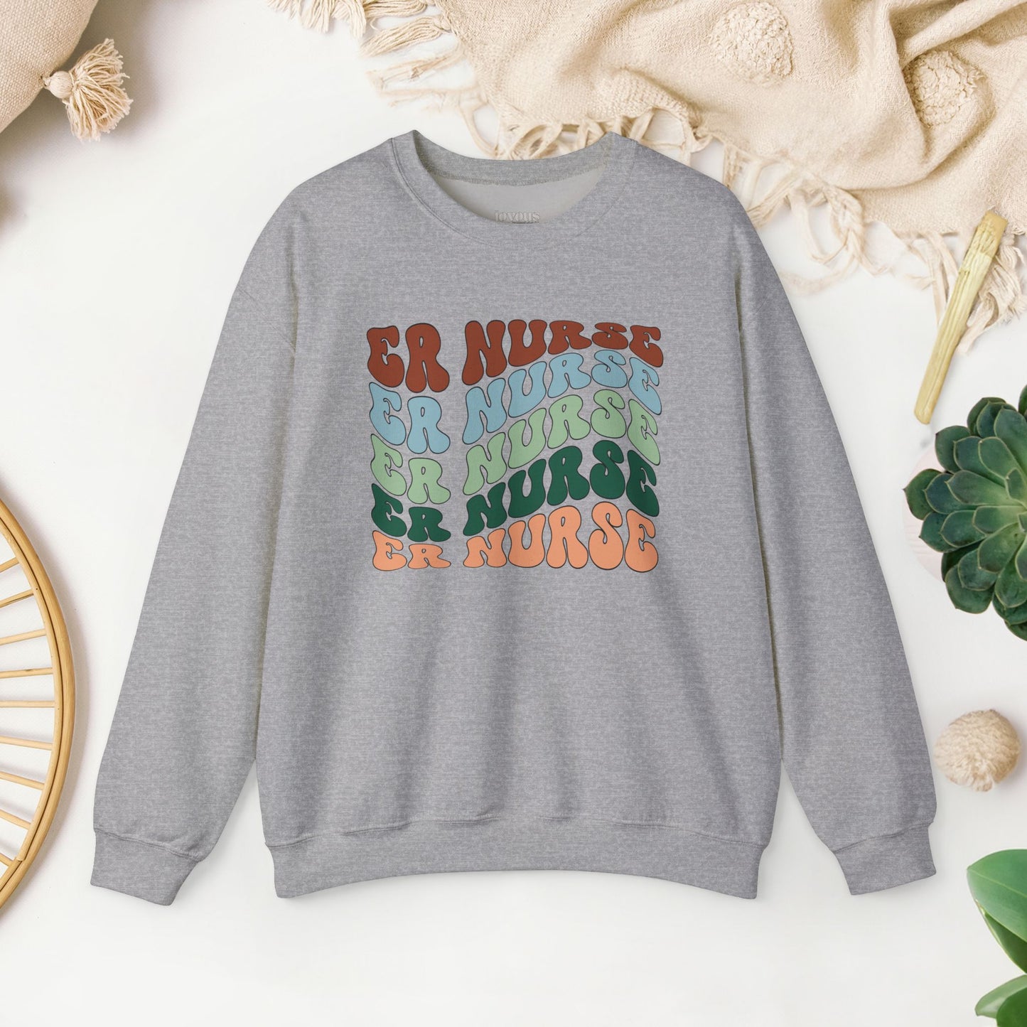 Groovy ER Nurse Sweatshirt - Emergency Nurse Pullover