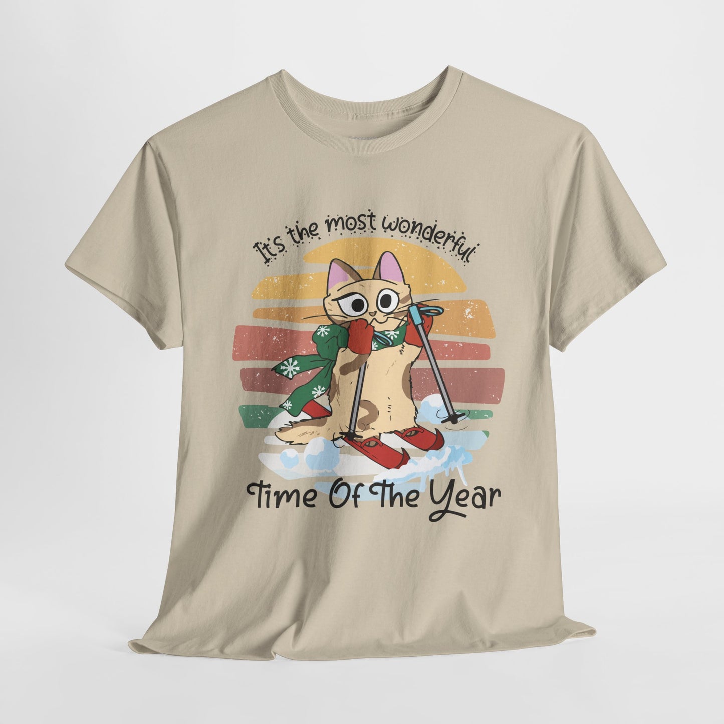 It's The Most Wonderful Time Of The Year Funny Cat Christmas Heavy Cotton Tee - Cat Lovers Christmas Gift